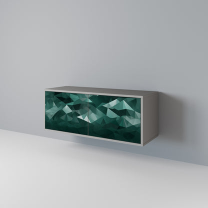 POLYGONAL FLOATING Móvel de TV Compacto de 2 Portas