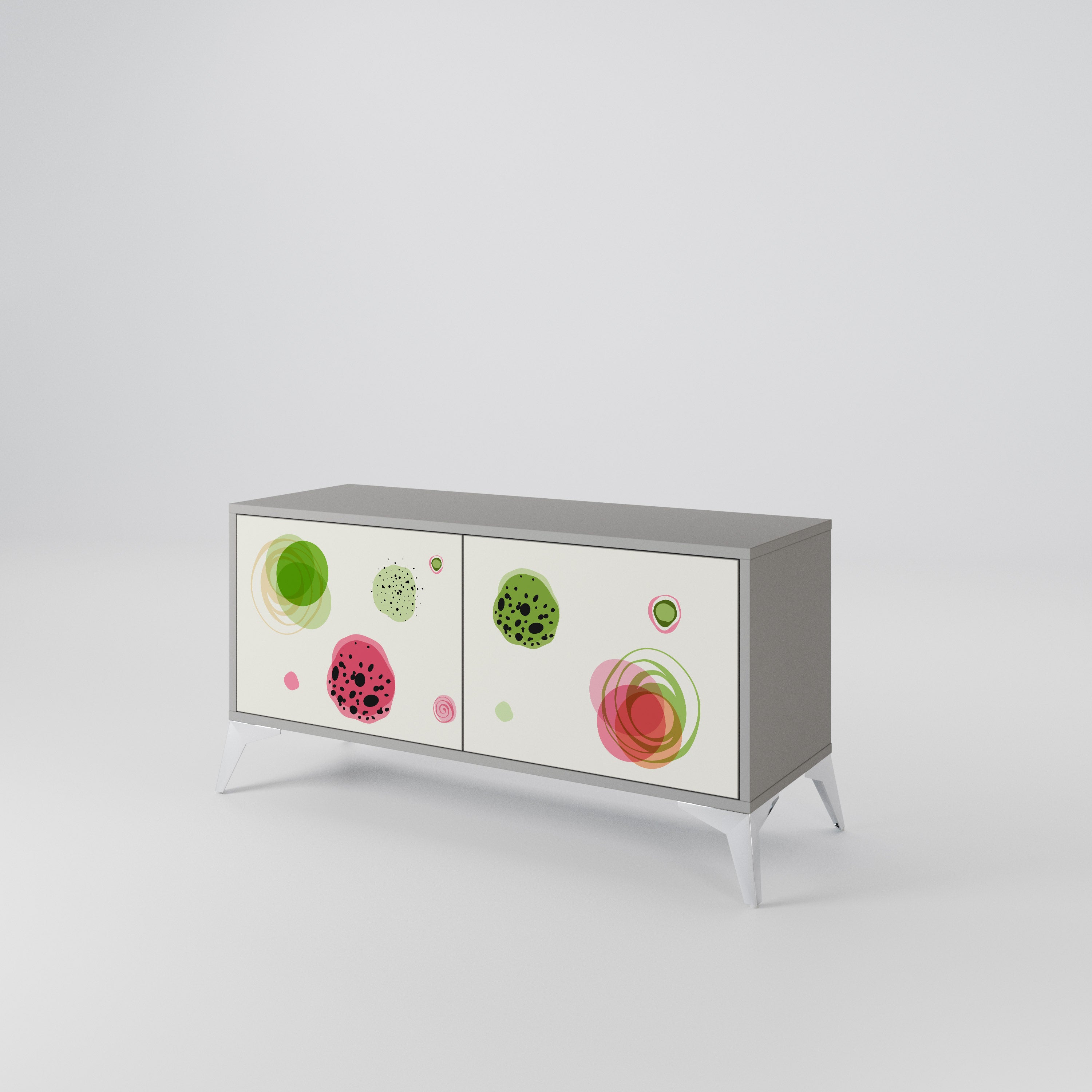 COLORFUL COSMOS Compact 2-Door TV Cabinet