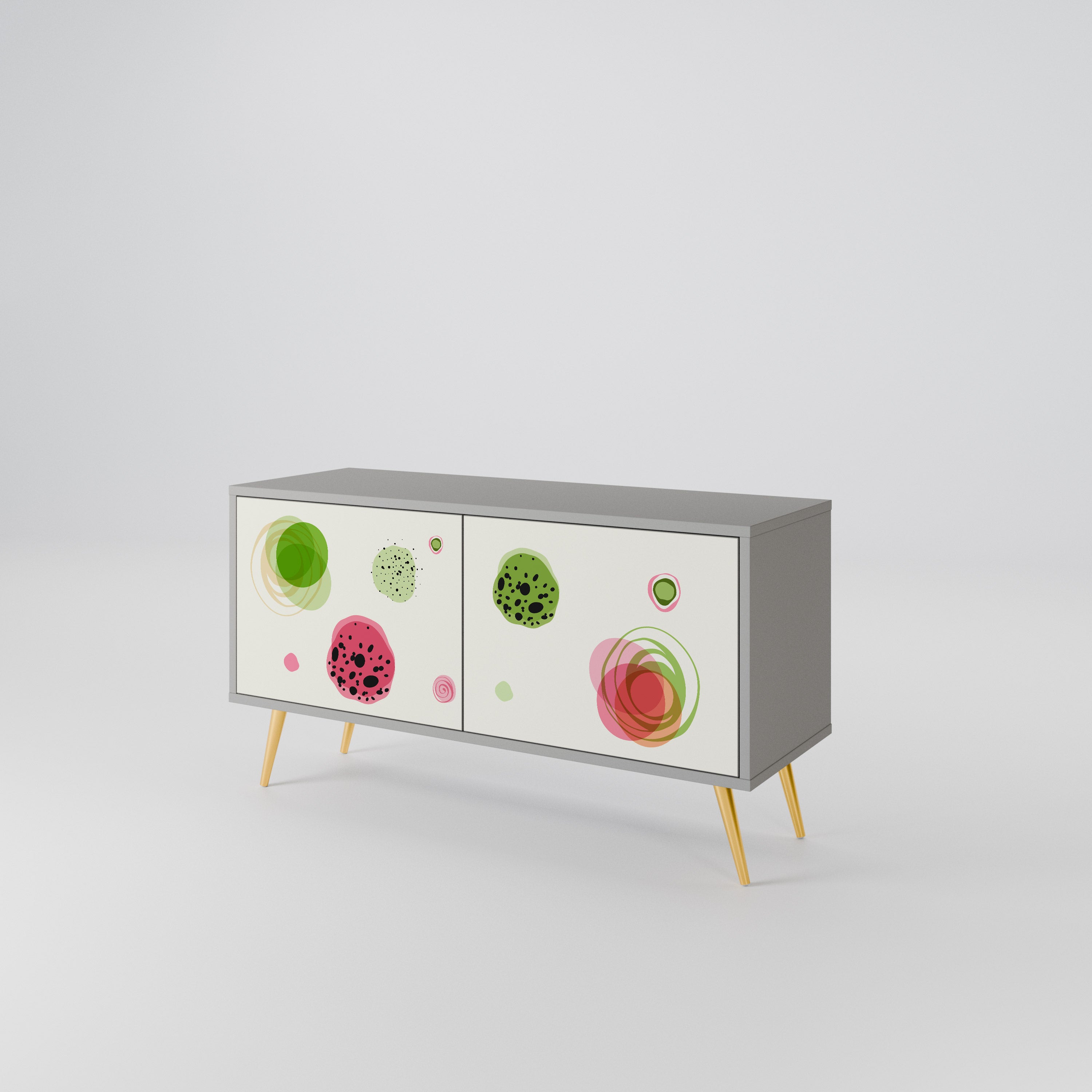 COLORFUL COSMOS Compact 2-Door TV Cabinet