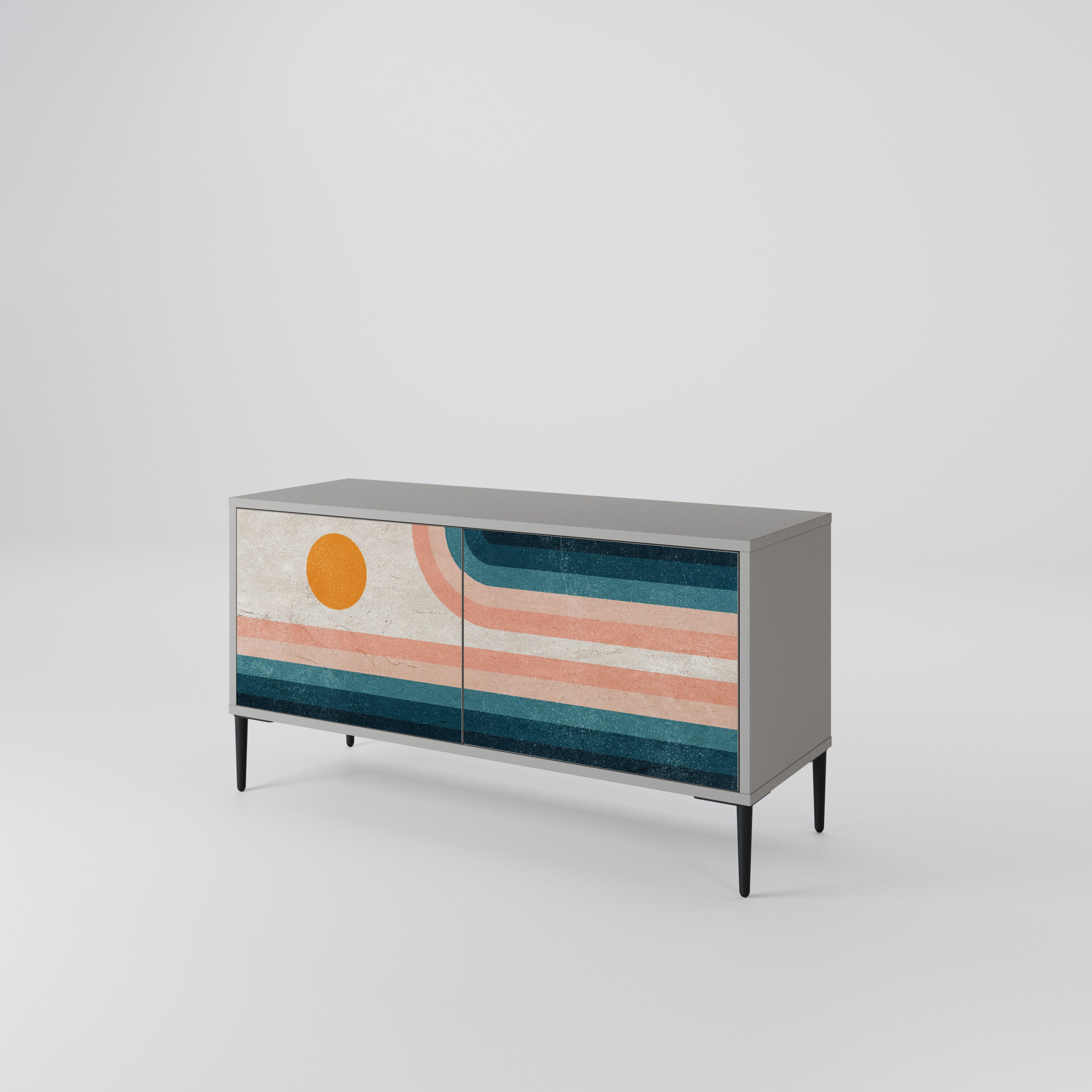 TWO HALVES Compact 2-Door TV Cabinet