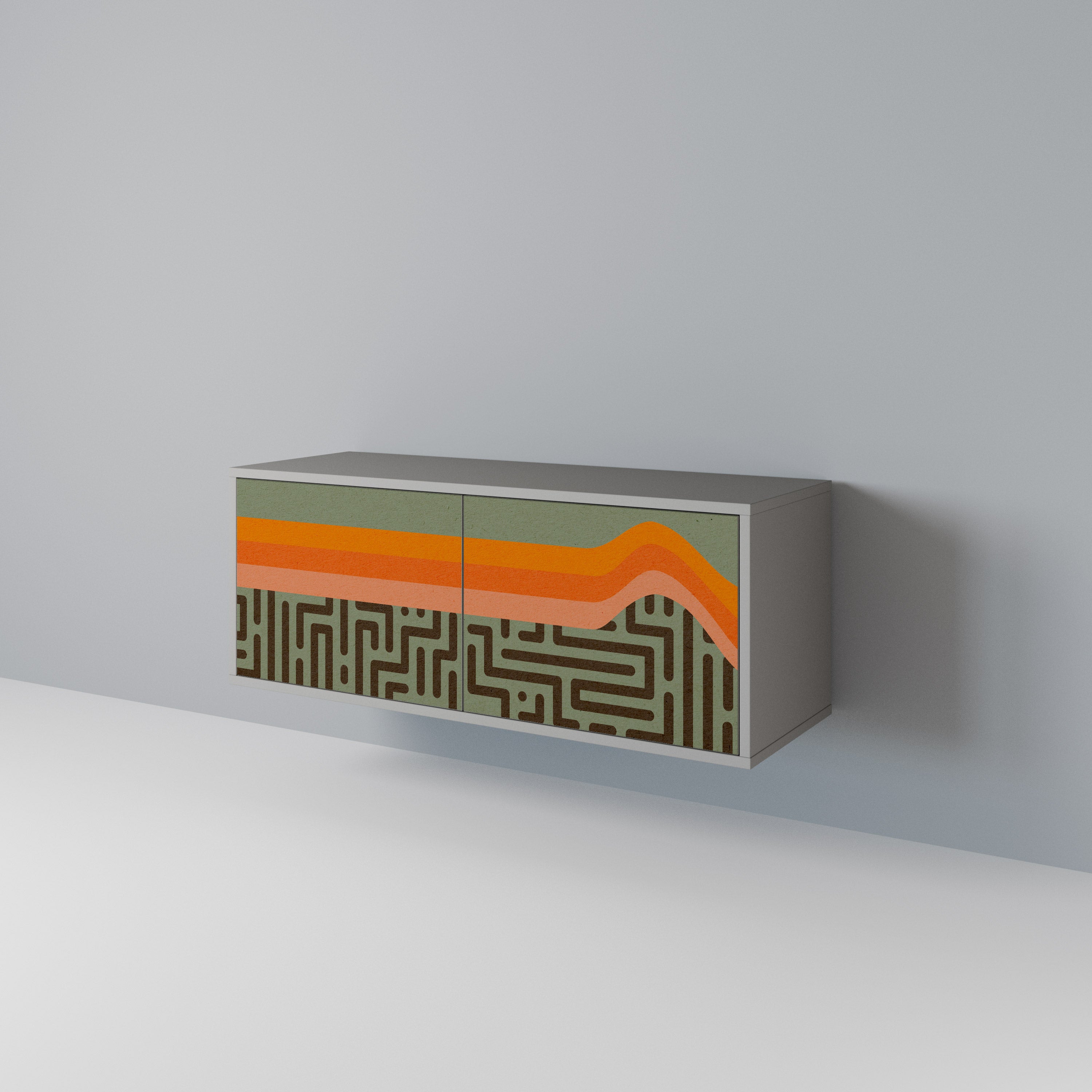 SIMPLE SOLUTIONS Móvel de TV Compacto de 2 Portas