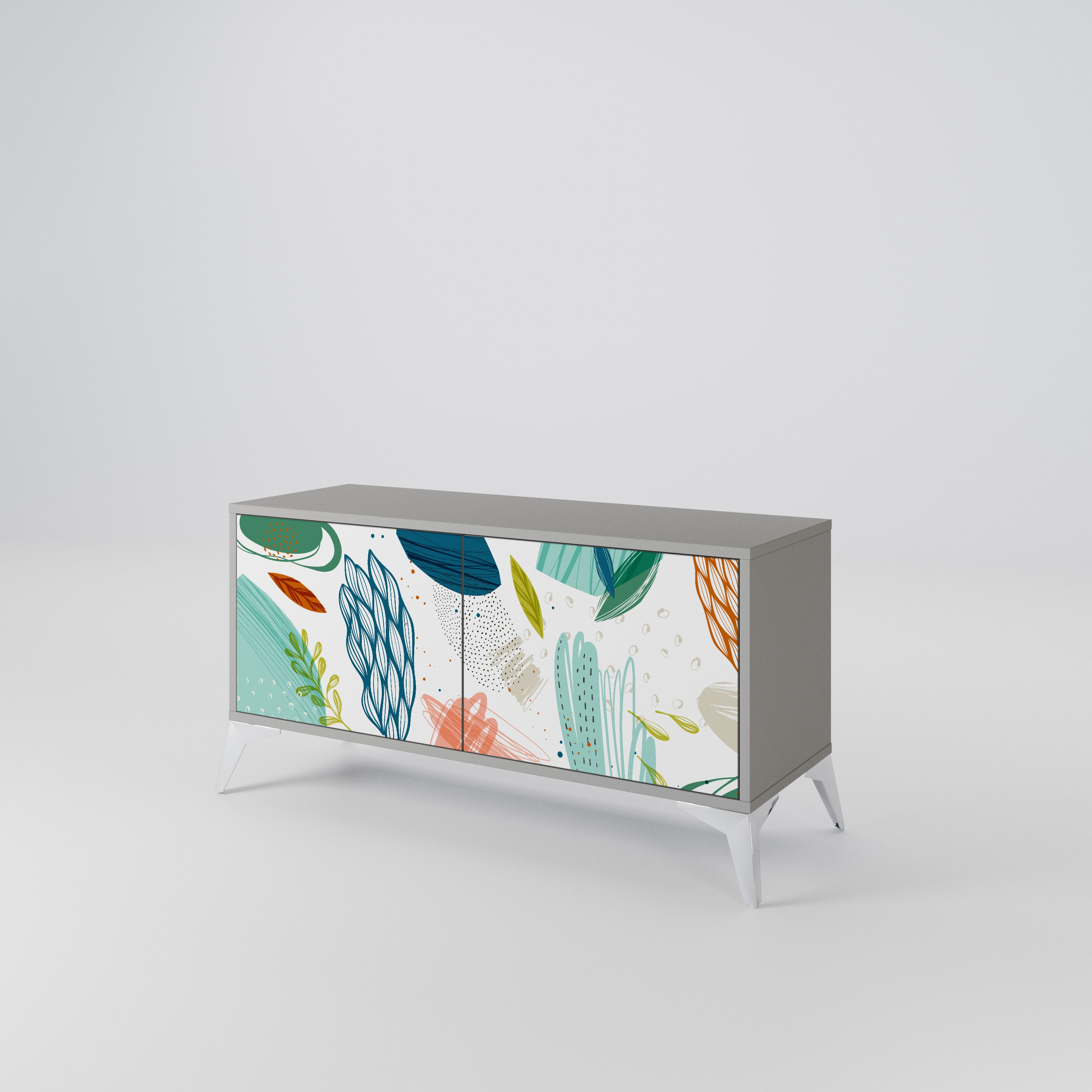 BOTANICAL HURRICANE Compact 2-Door TV Cabinet