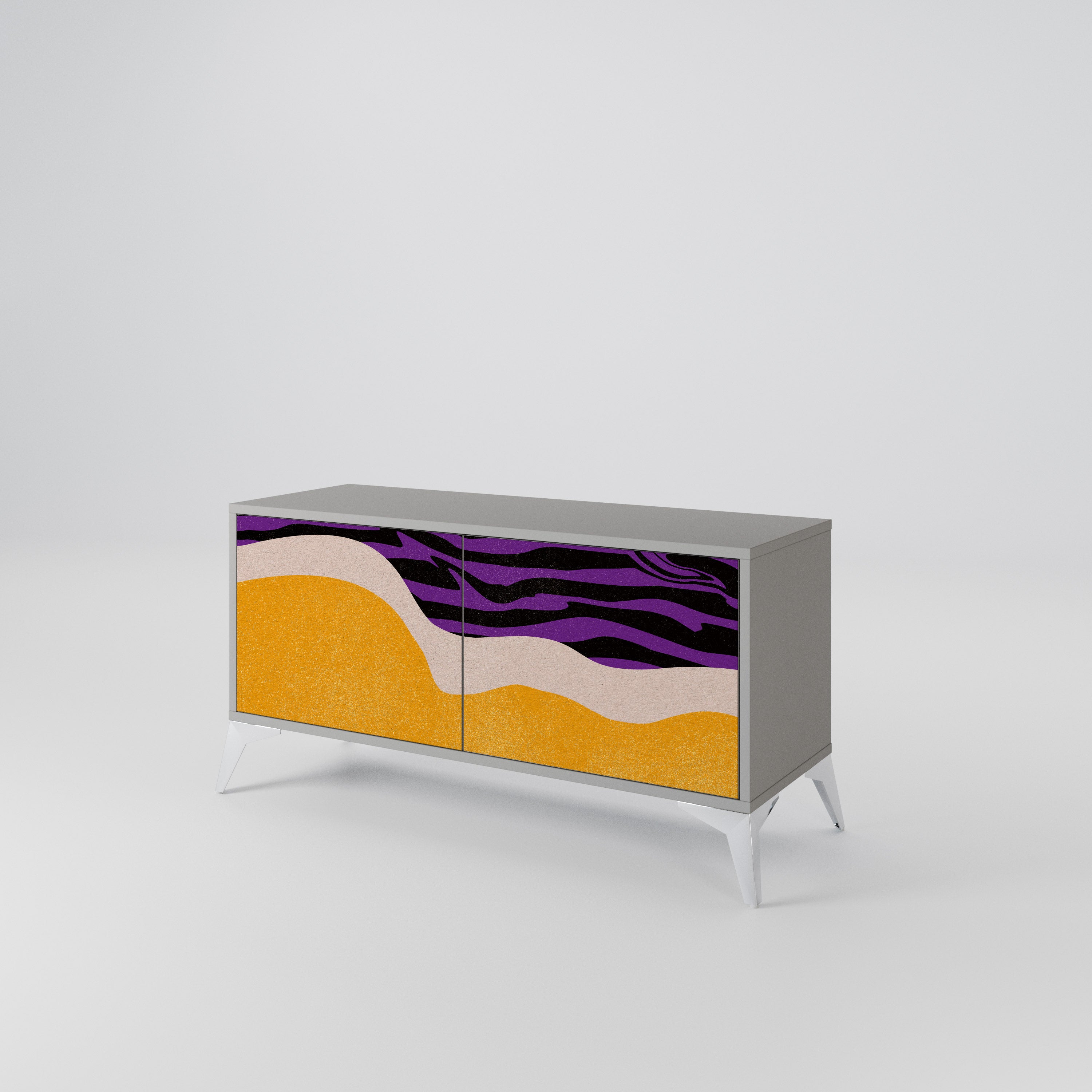 INDEPENDENT BORDER Compact 2-Door TV Cabinet