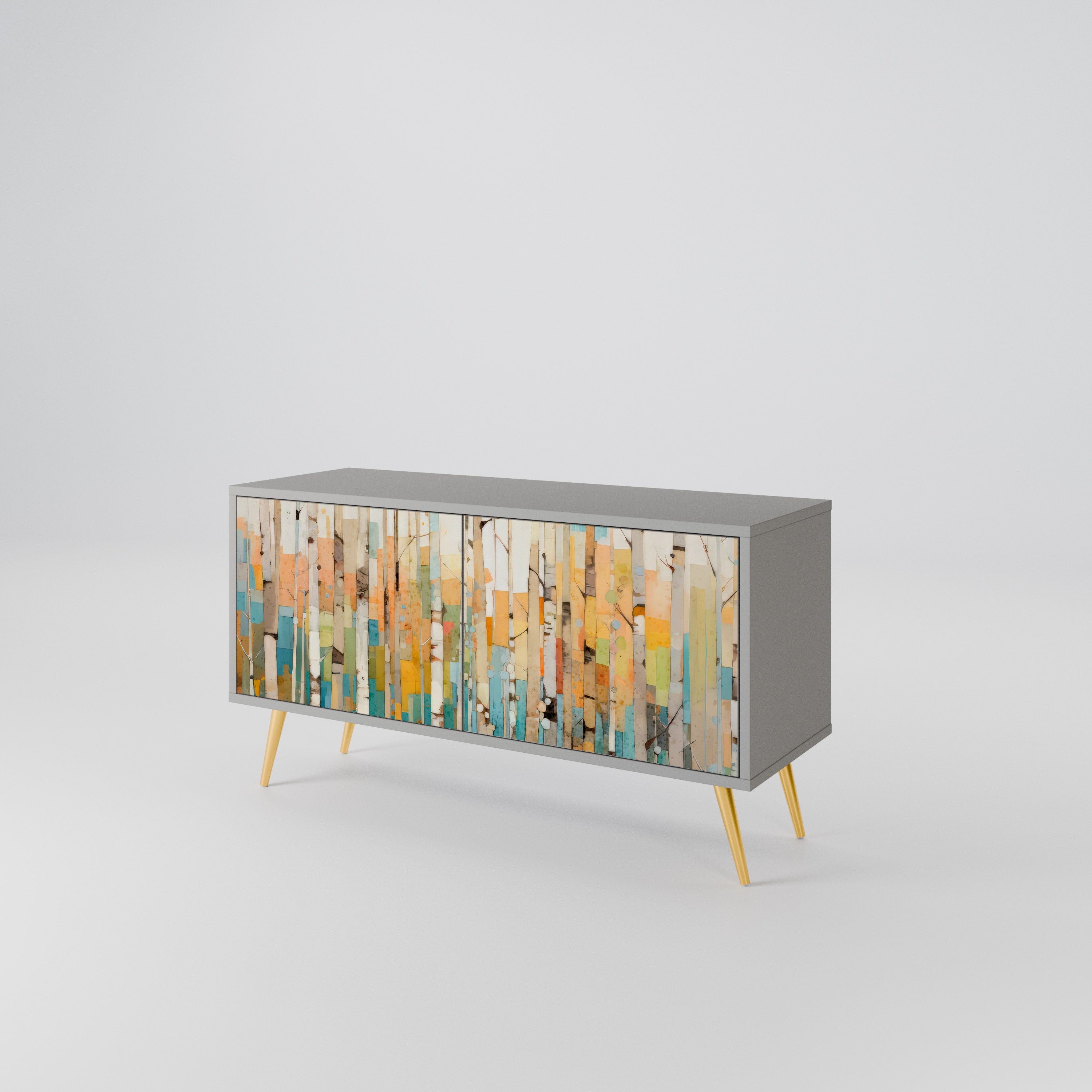 BIRCH KALEIDOSCOPE Compact 2-Door TV Cabinet
