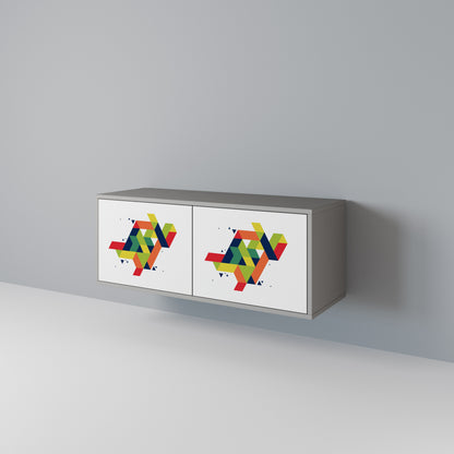 FUTURE SIGN Compact 2-Door TV Cabinet