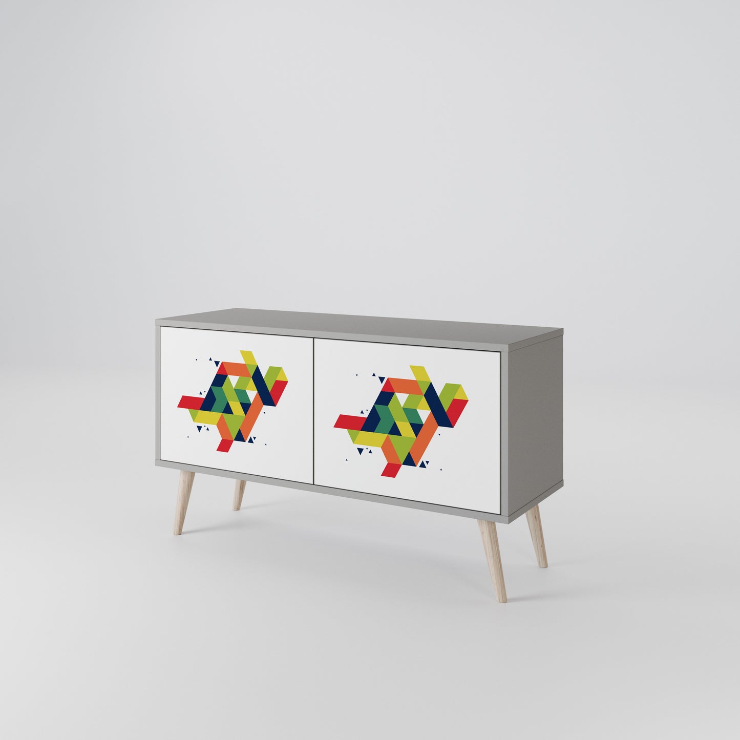 FUTURE SIGN Compact 2-Door TV Cabinet