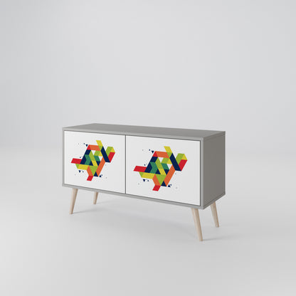FUTURE SIGN Compact 2-Door TV Cabinet