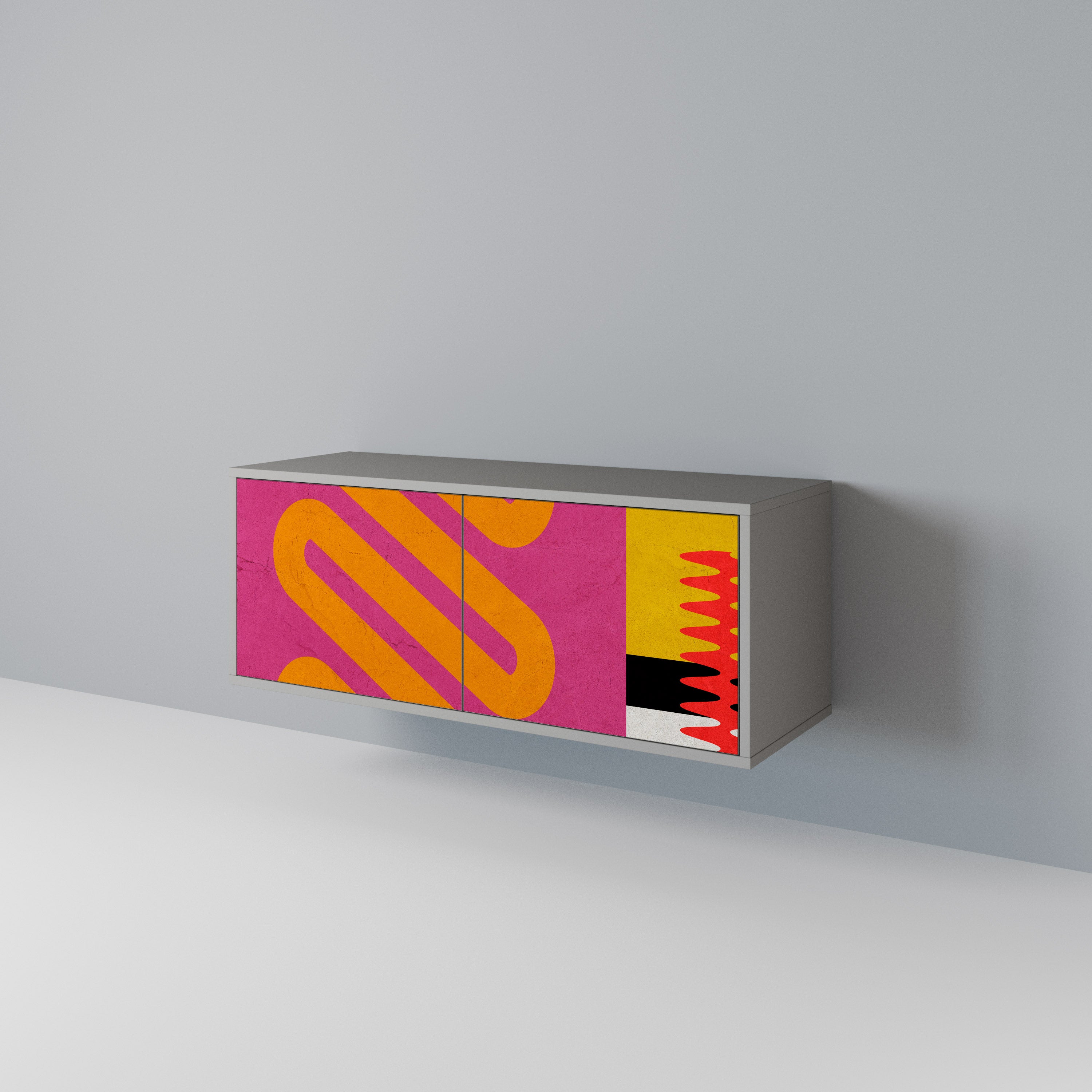 VIVID ART Móvel de TV Compacto de 2 Portas