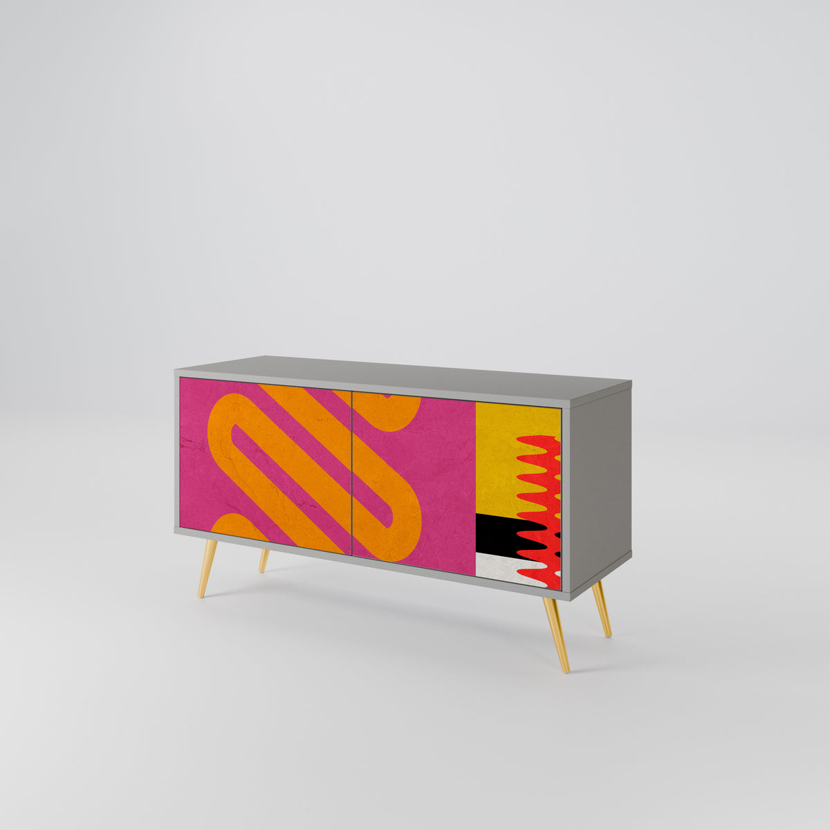 VIVID ART Móvel de TV Compacto de 2 Portas