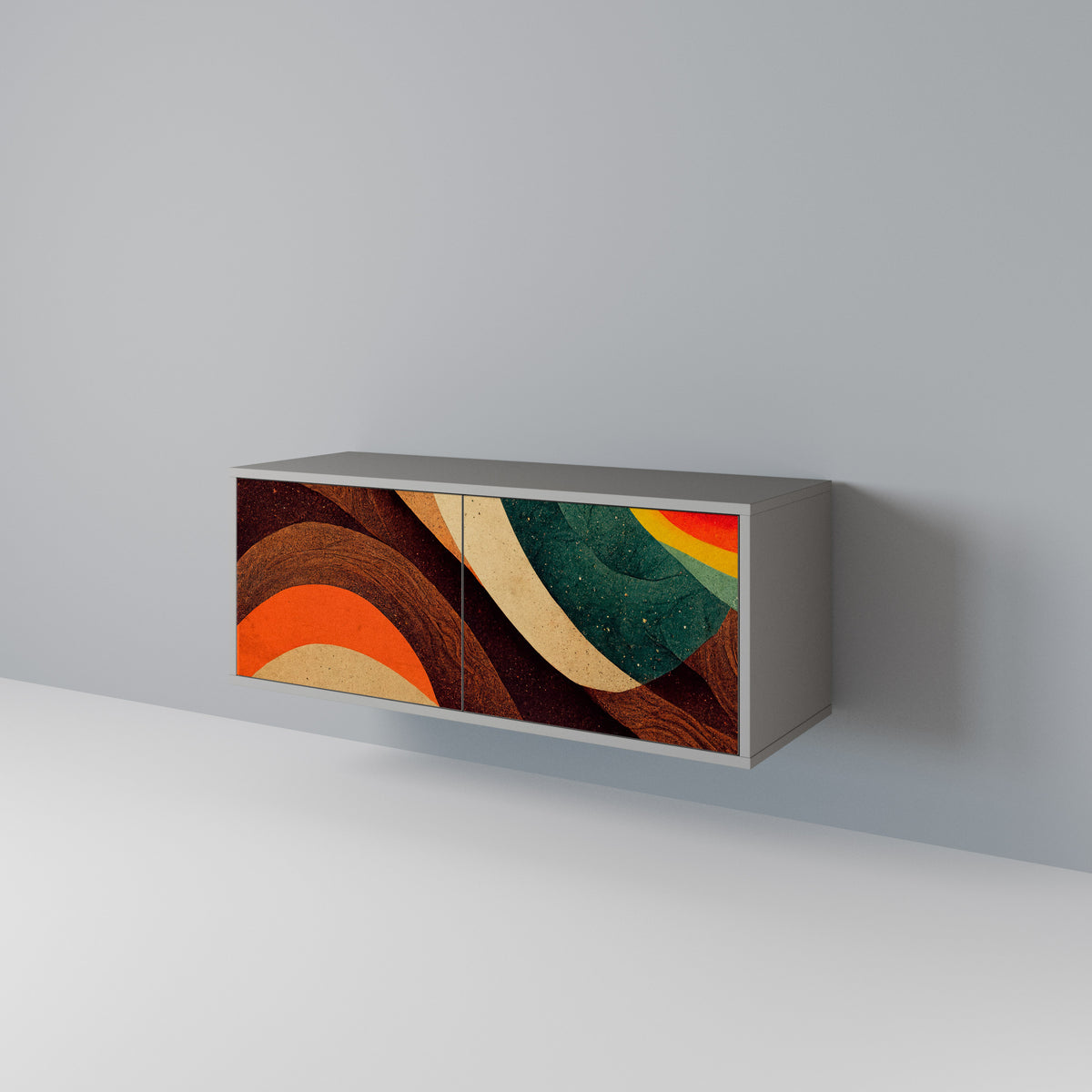 COLORFUL STRANDS Móvel de TV Compacto de 2 Portas