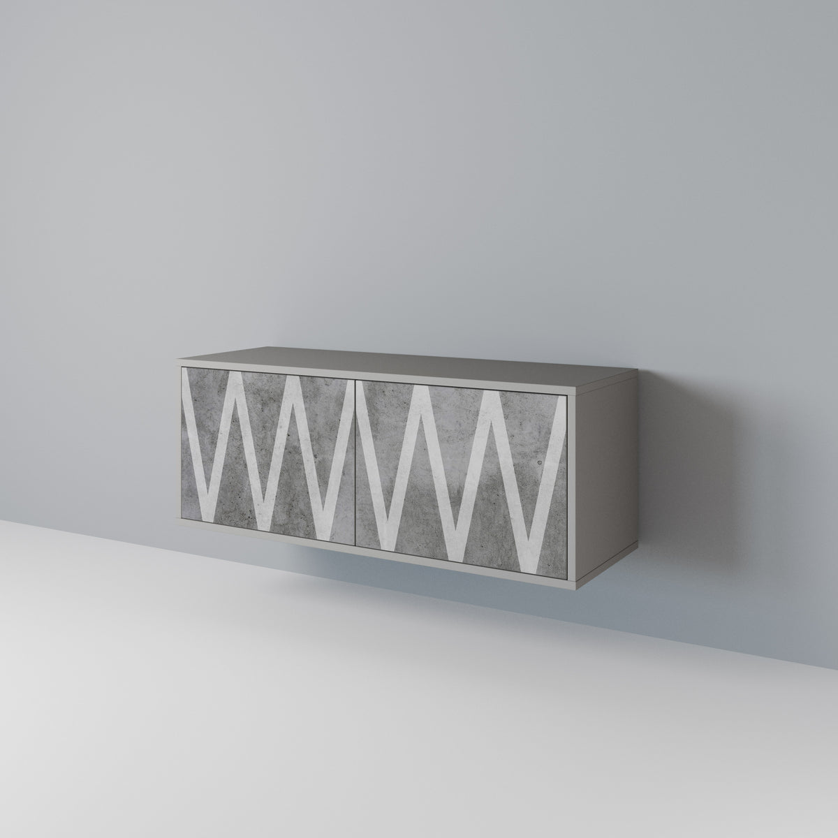SOLID ZIG ZAG Móvel de TV Compacto de 2 Portas