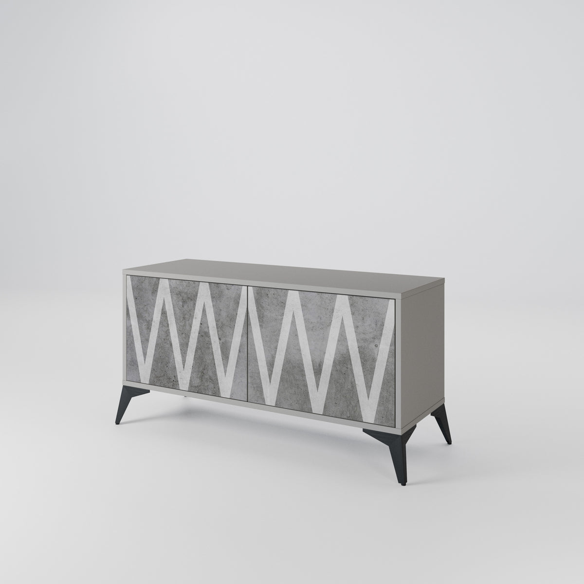 SOLID ZIG ZAG Móvel de TV Compacto de 2 Portas