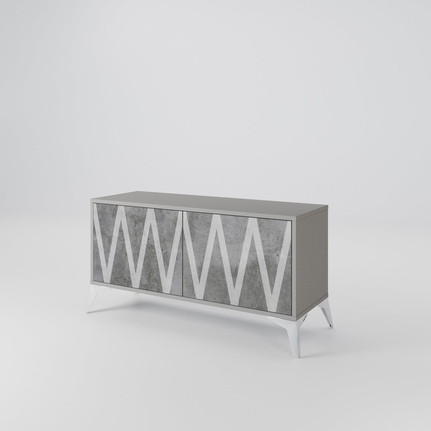SOLID ZIG ZAG Móvel de TV Compacto de 2 Portas