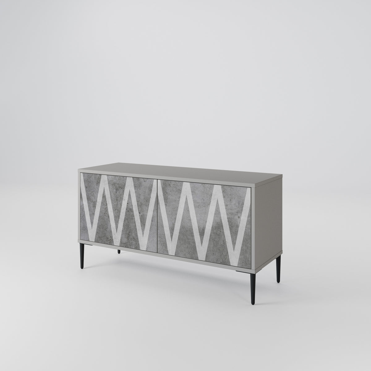 SOLID ZIG ZAG Móvel de TV Compacto de 2 Portas