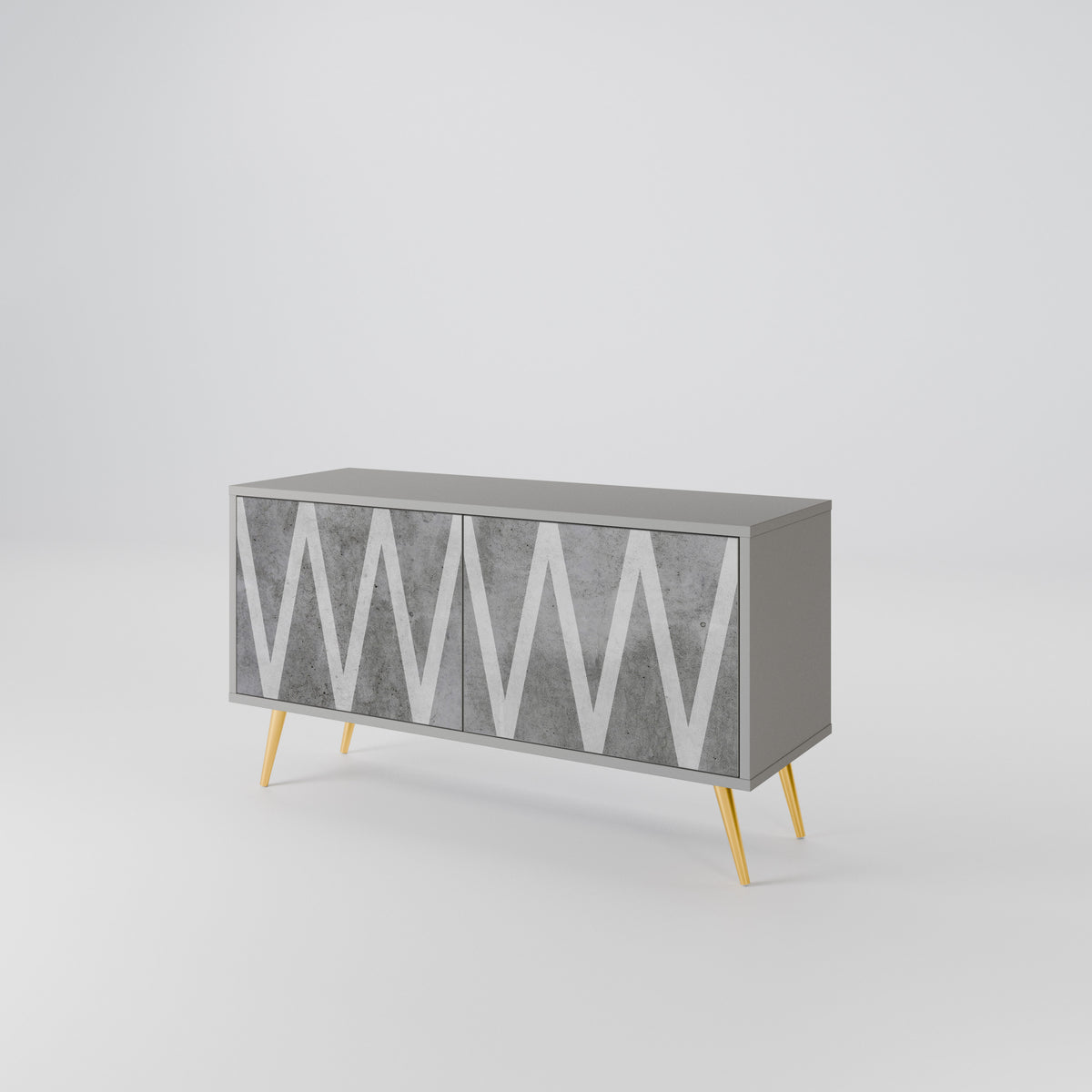 SOLID ZIG ZAG Móvel de TV Compacto de 2 Portas