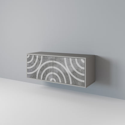 CIRCLE CONCRETE Móvel de TV Compacto de 2 Portas