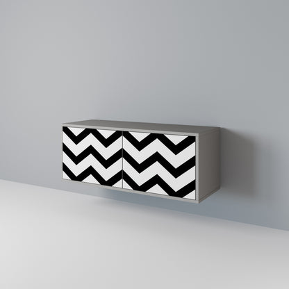 CLASSIC ZIG ZAG Móvel de TV Compacto de 2 Portas