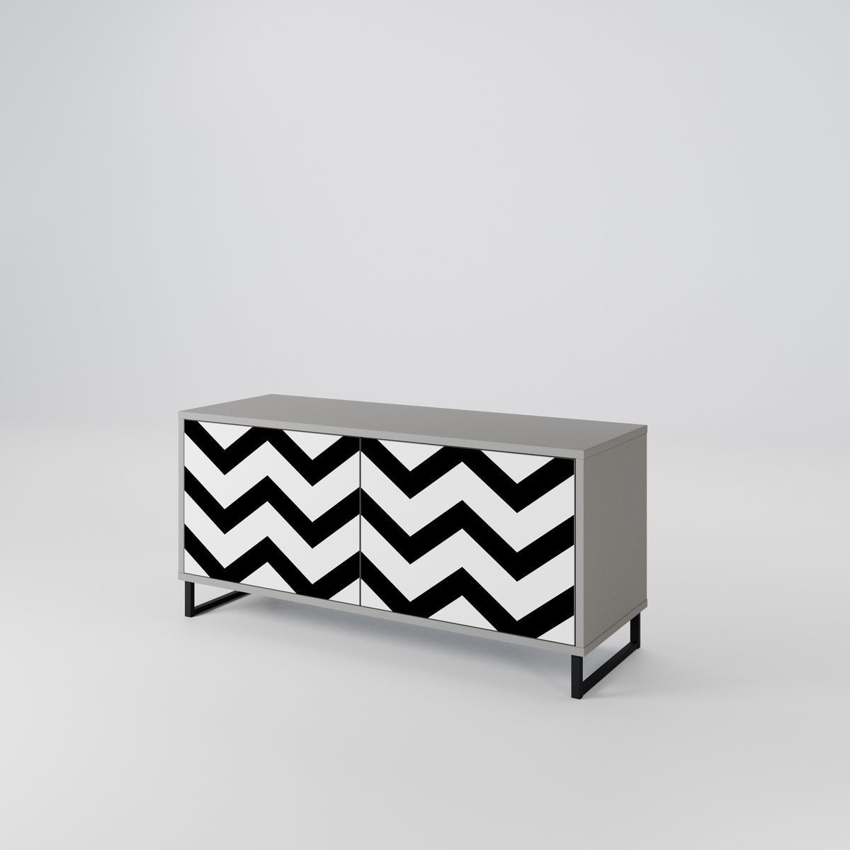 CLASSIC ZIG ZAG Móvel de TV Compacto de 2 Portas