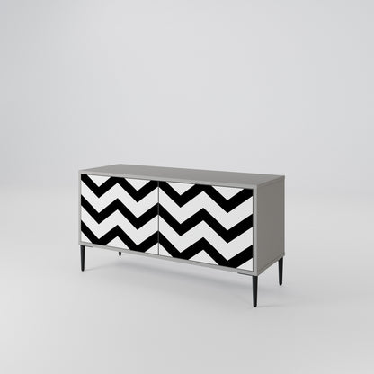 CLASSIC ZIG ZAG Móvel de TV Compacto de 2 Portas