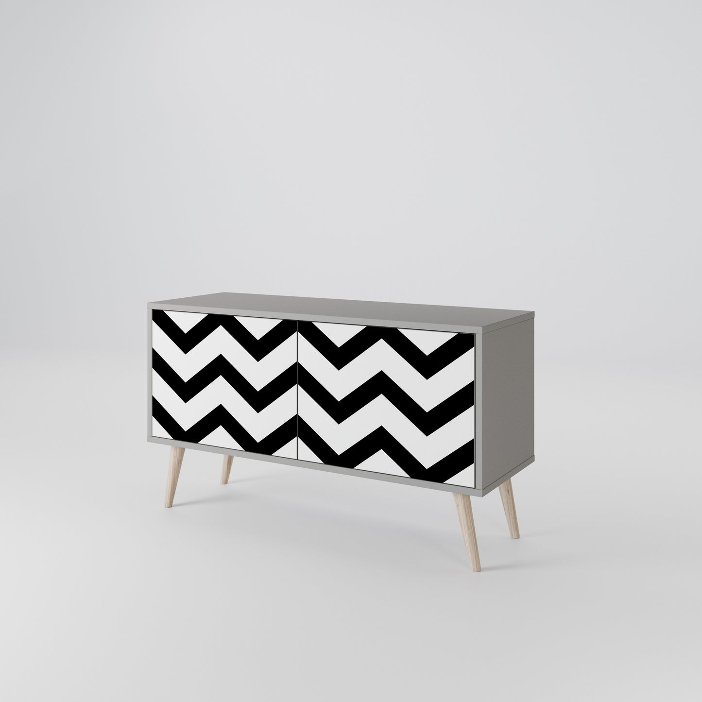 CLASSIC ZIG ZAG Móvel de TV Compacto de 2 Portas