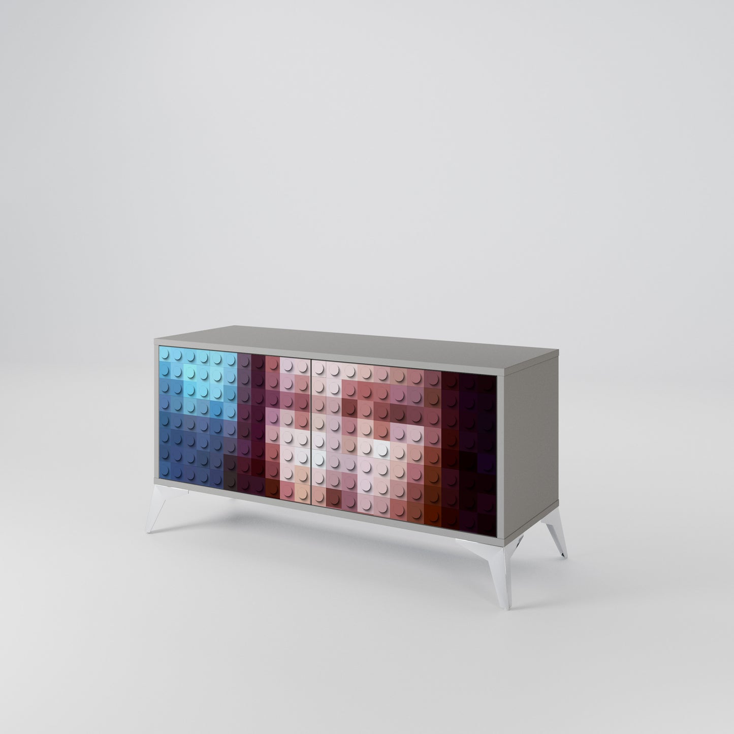 CONSTRUCTIVE ART Compact 2-Door TV Cabinet