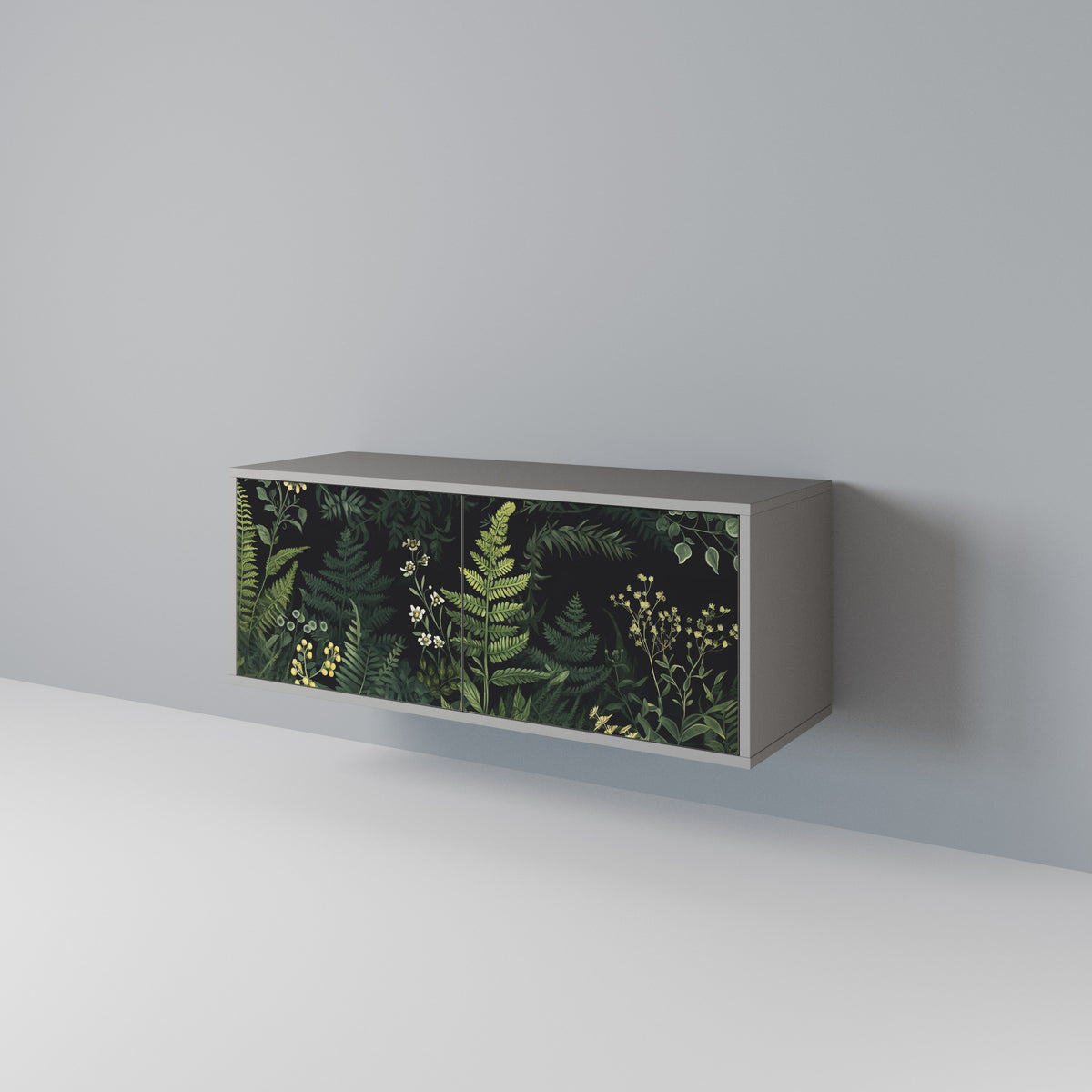 FERN FLOWERS Móvel de TV Compacto de 2 Portas