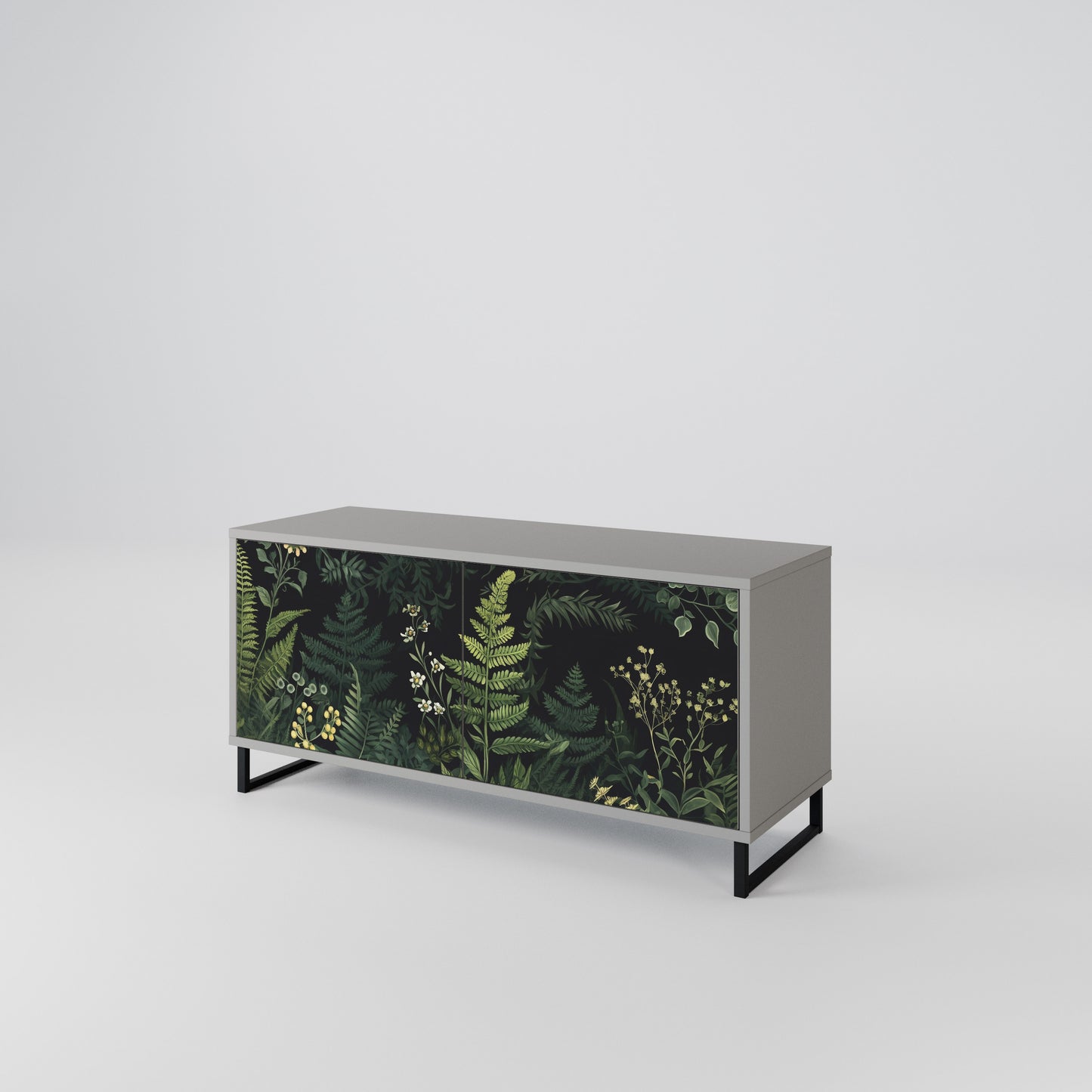 FERN FLOWERS Móvel de TV Compacto de 2 Portas