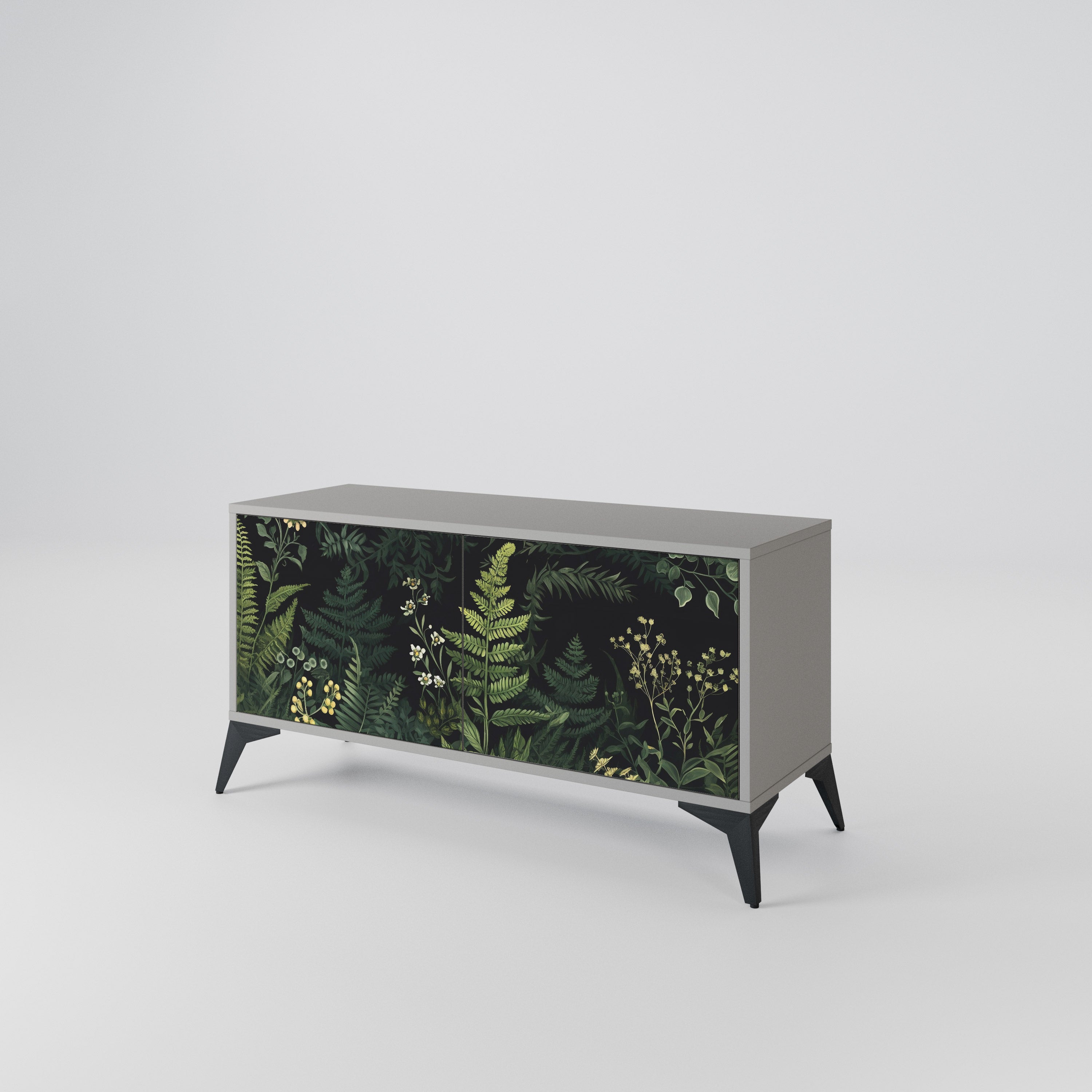 FERN FLOWERS Compact 2-Door TV Cabinet