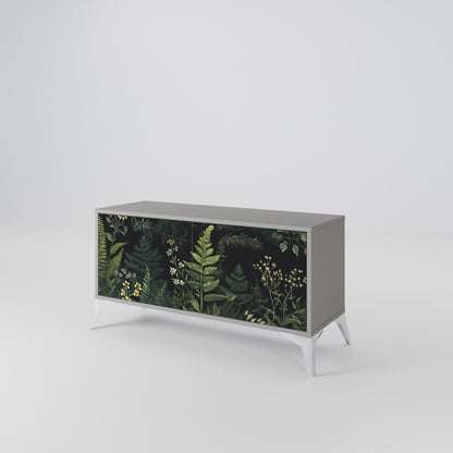 FERN FLOWERS Móvel de TV Compacto de 2 Portas