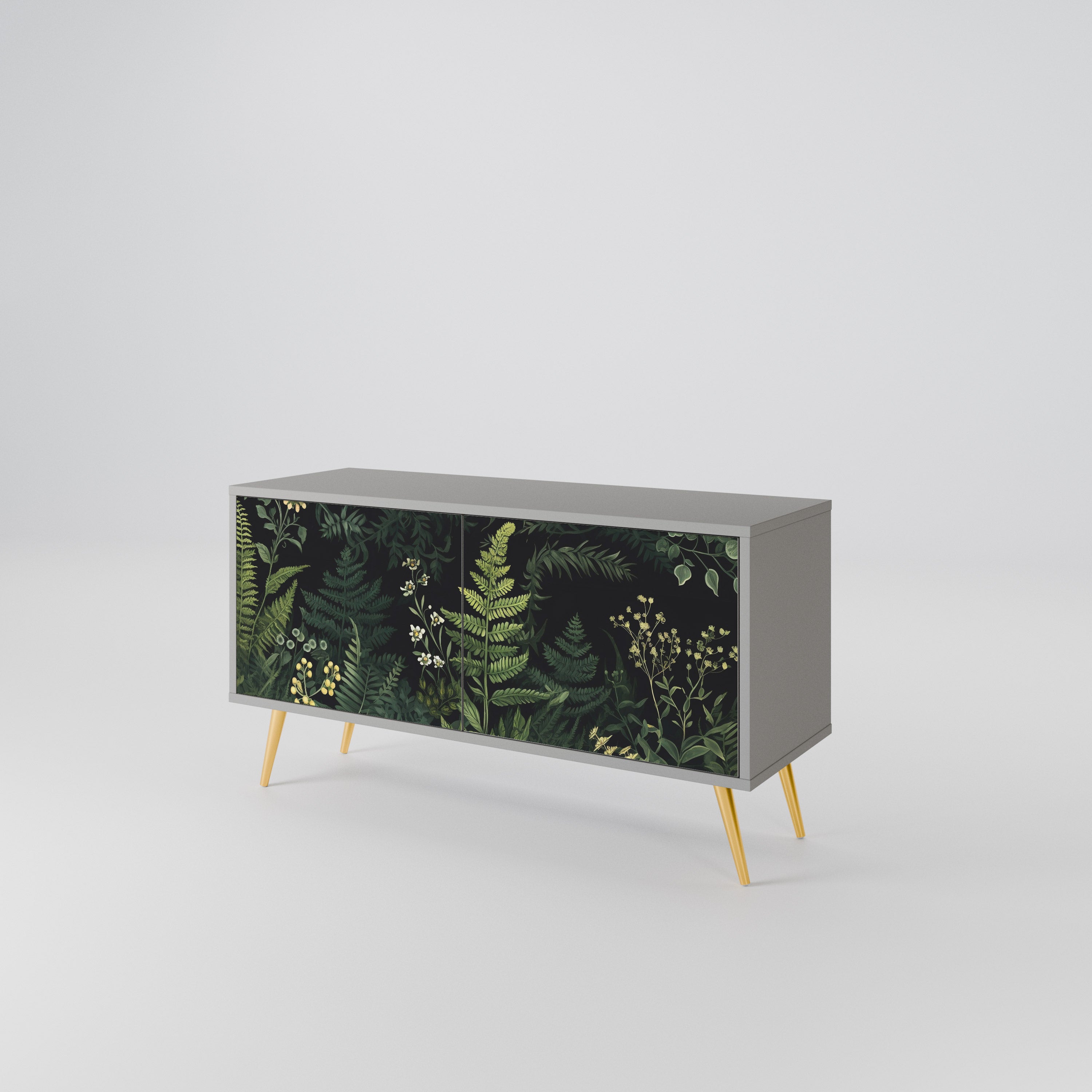 FERN FLOWERS Compact 2-Door TV Cabinet