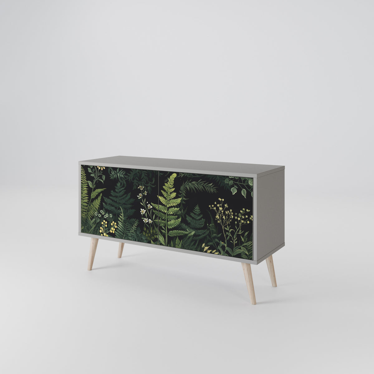 FERN FLOWERS Móvel de TV Compacto de 2 Portas