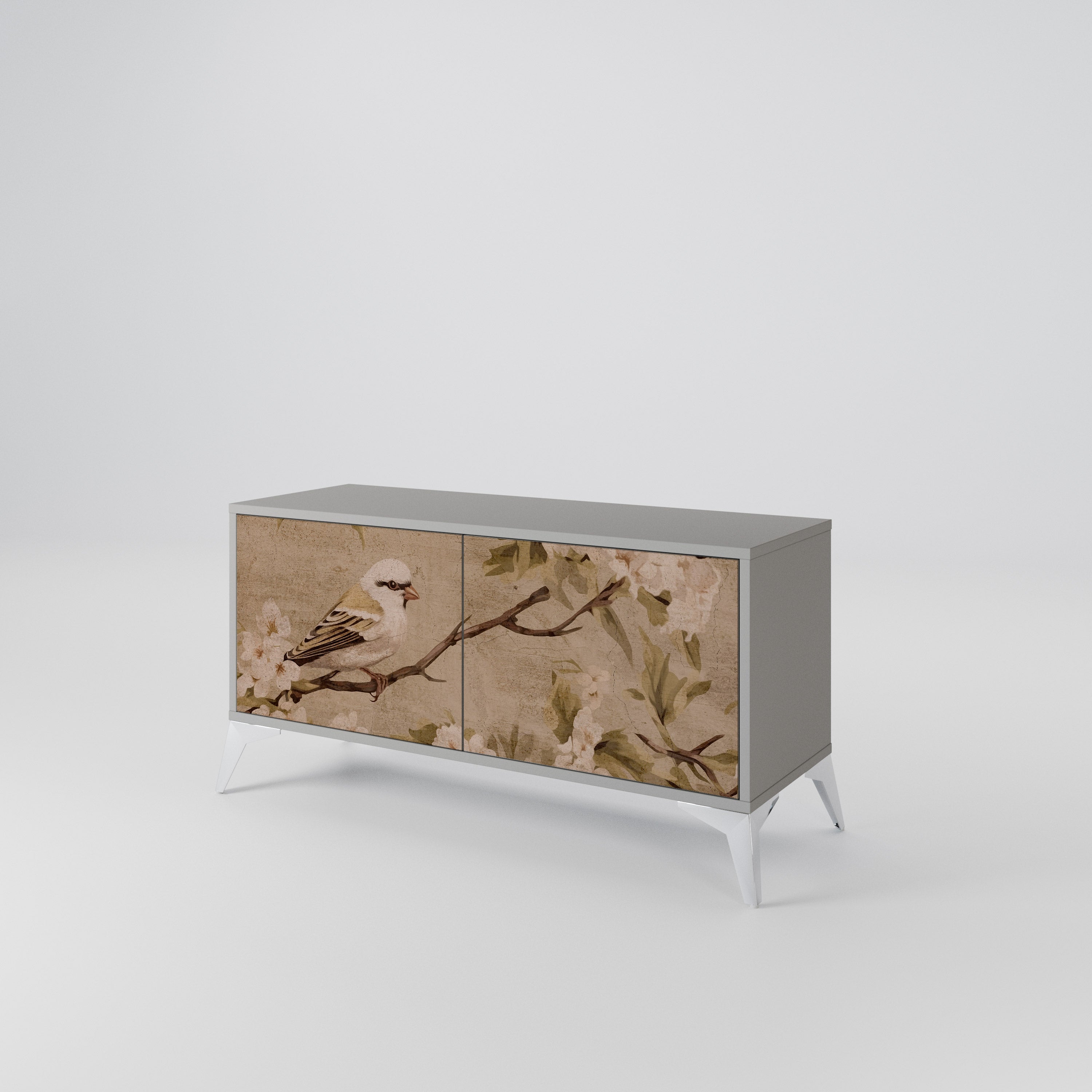 PETAL DISTINGUISH Compact 2-Door TV Cabinet