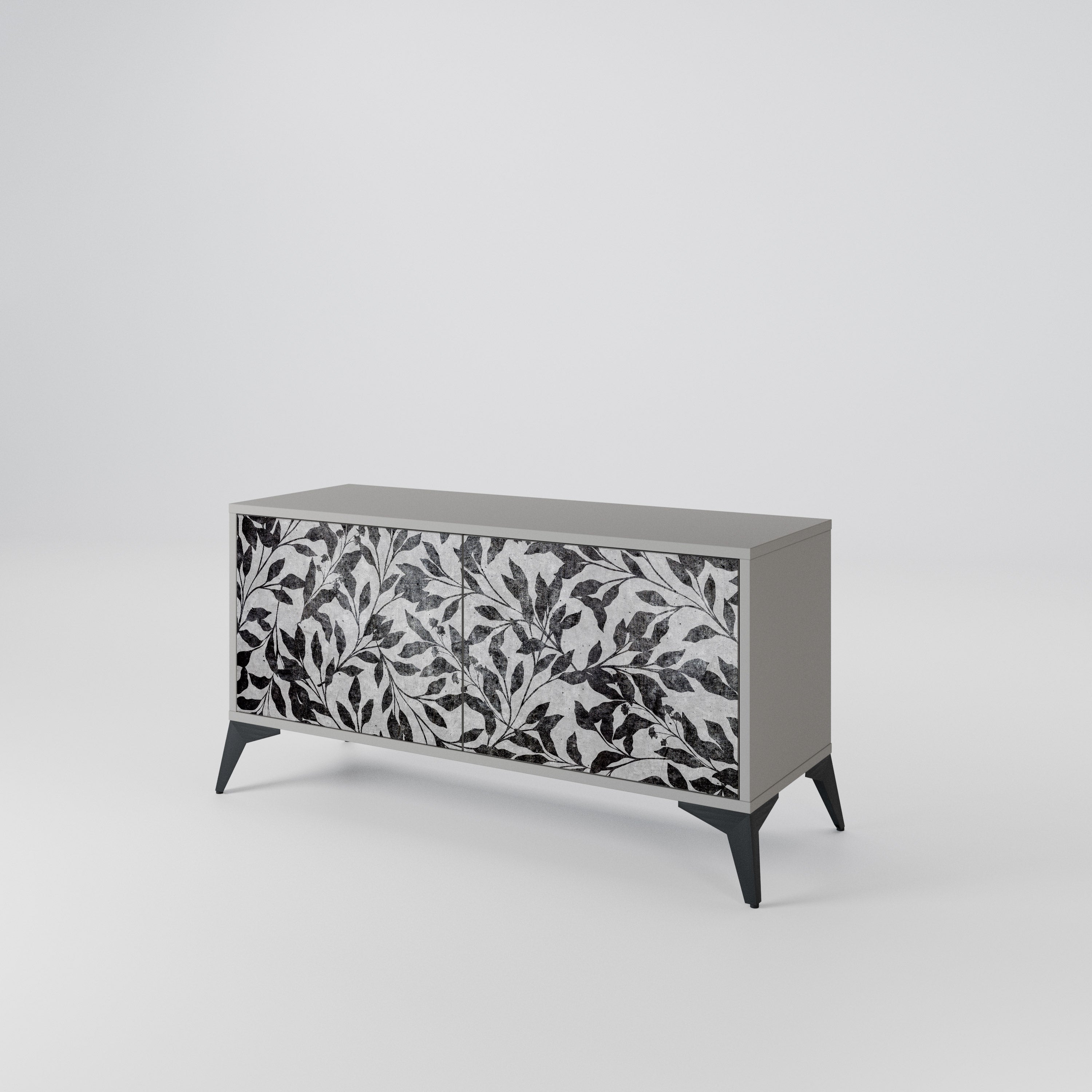 CHARCOAL SPROUT Compact 2-Door TV Cabinet