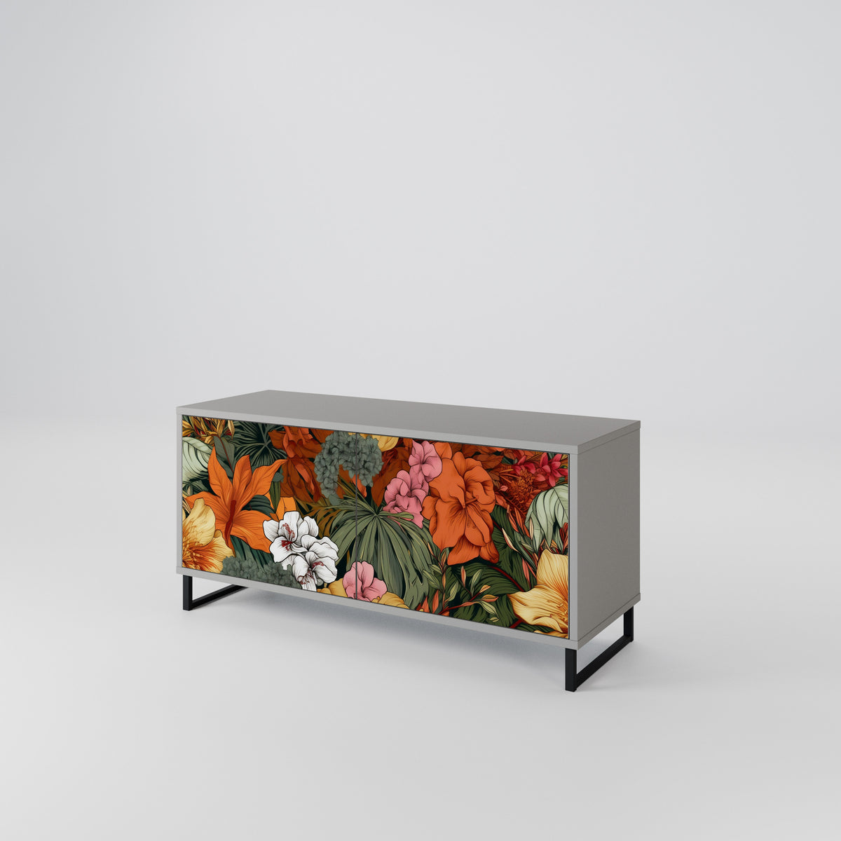 RADIANT FLORA Móvel de TV Compacto de 2 Portas