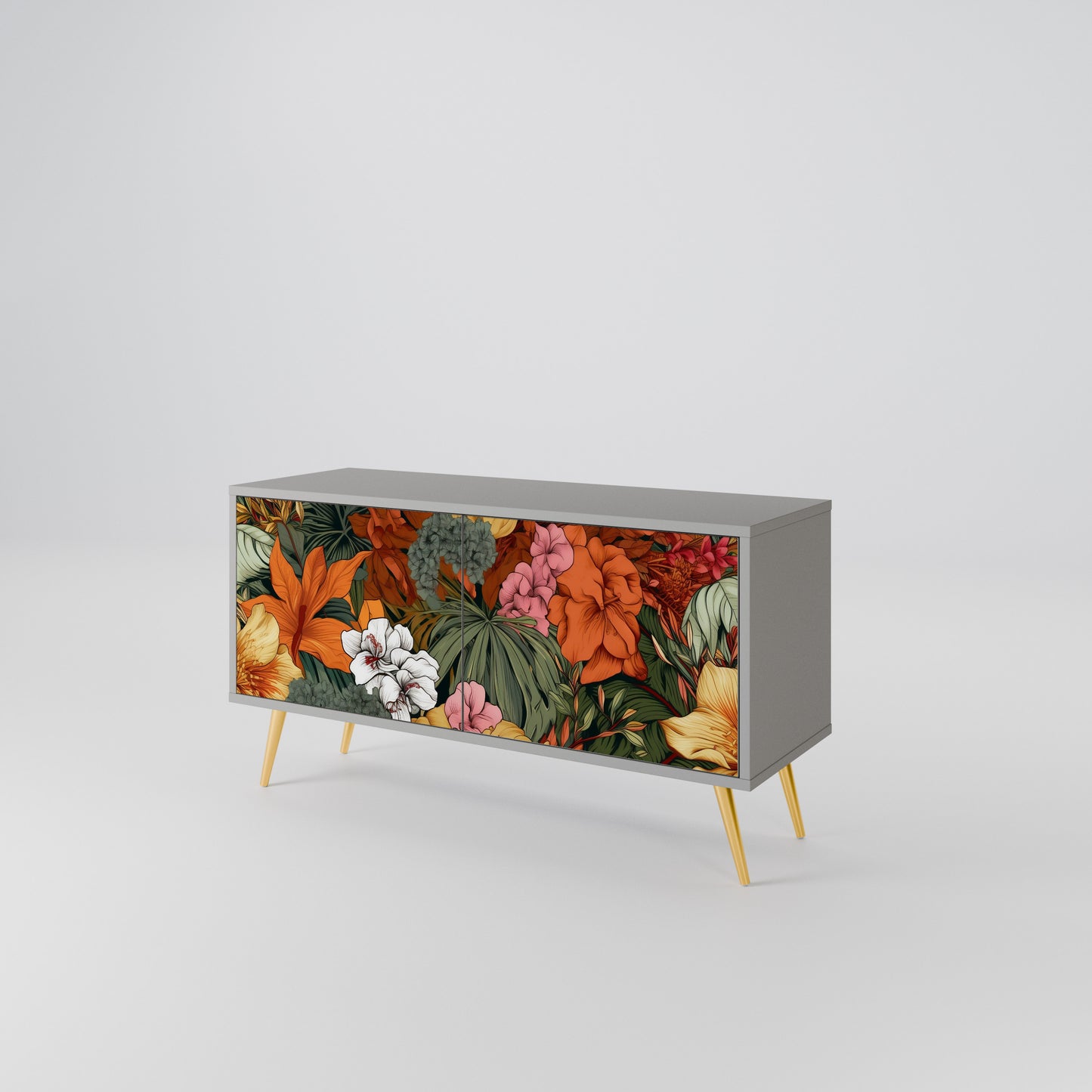 RADIANT FLORA Móvel de TV Compacto de 2 Portas