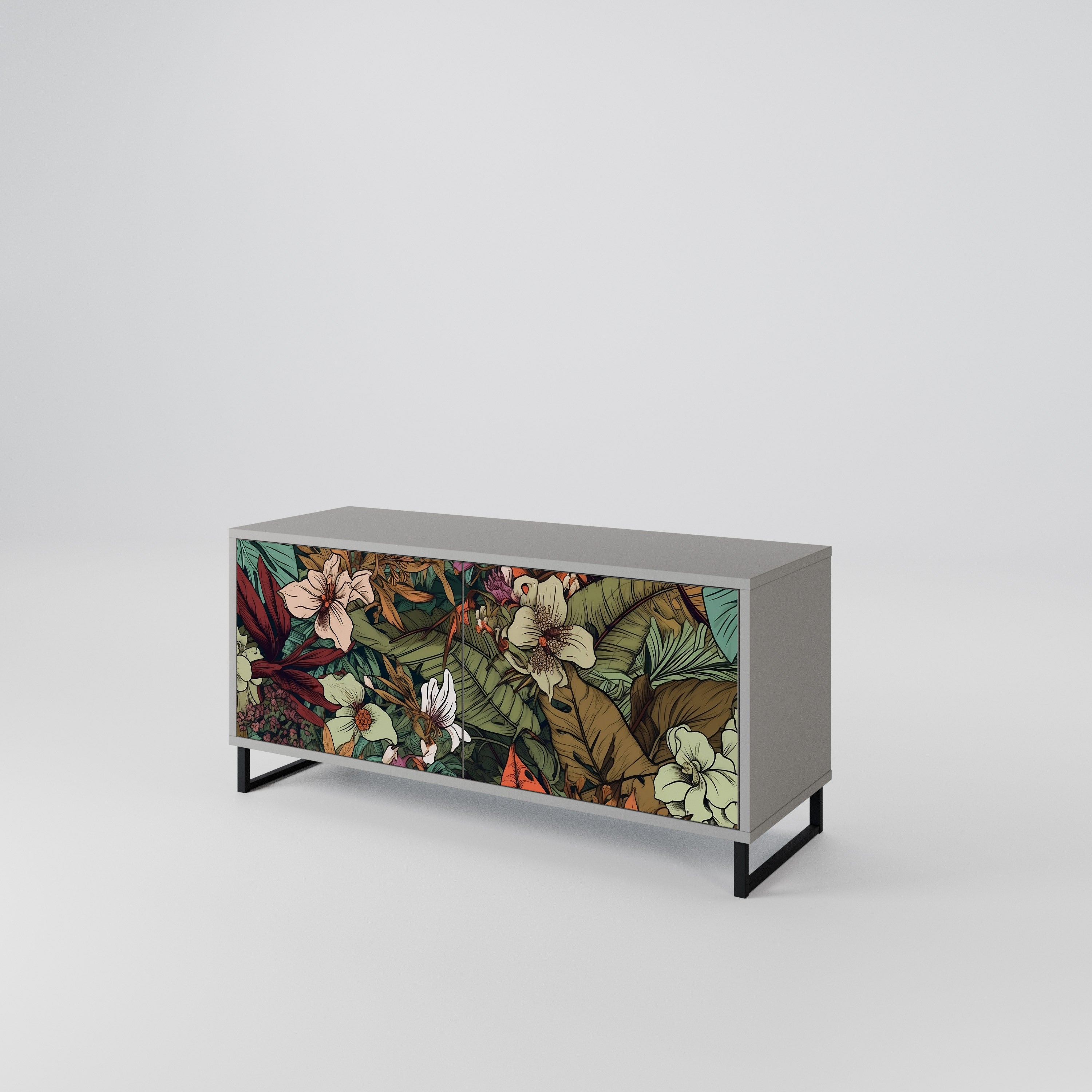 BOTANICAL EMERGENCE Compact 2-Door TV Cabinet