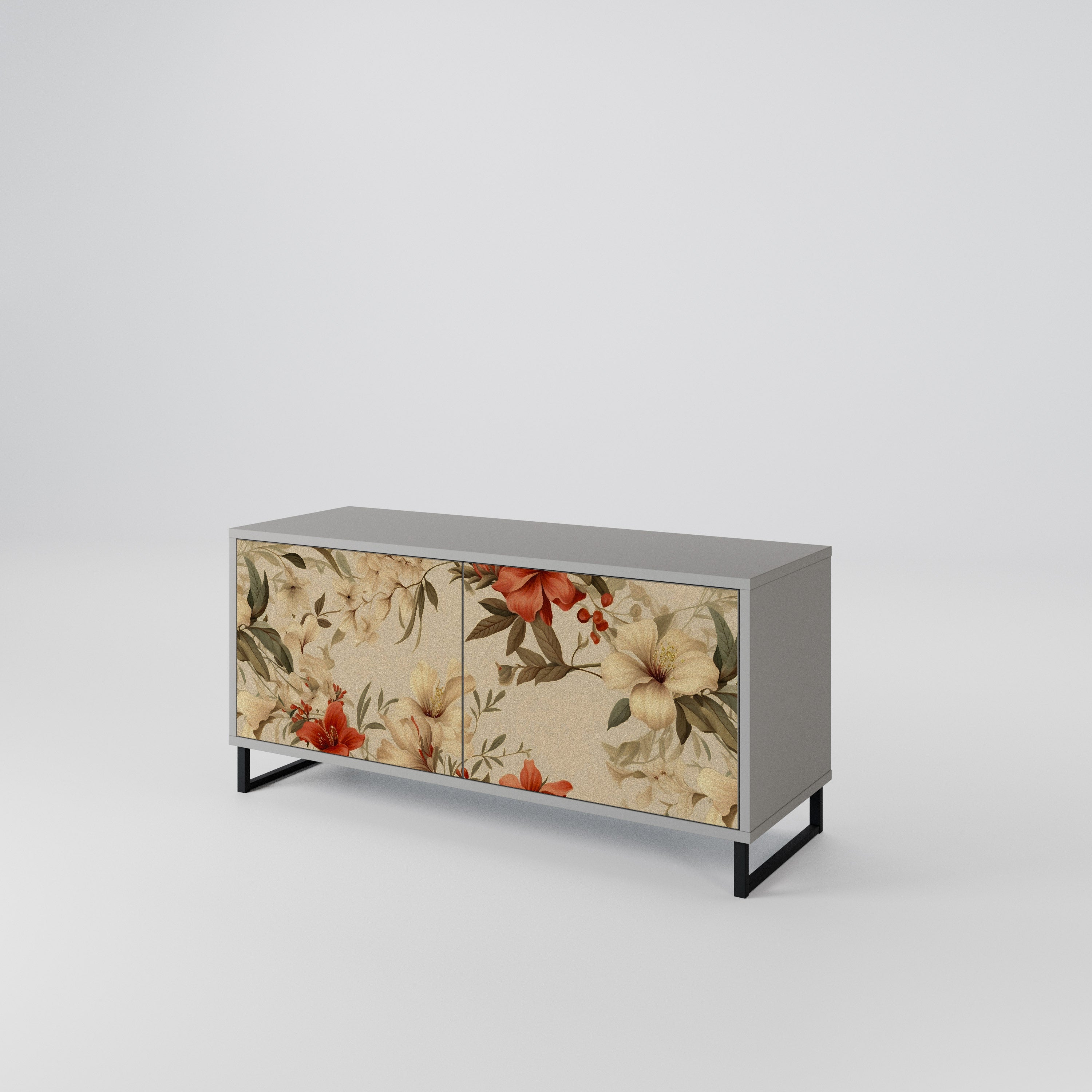 BLOOMING HARMONY Compact 2-Door TV Cabinet