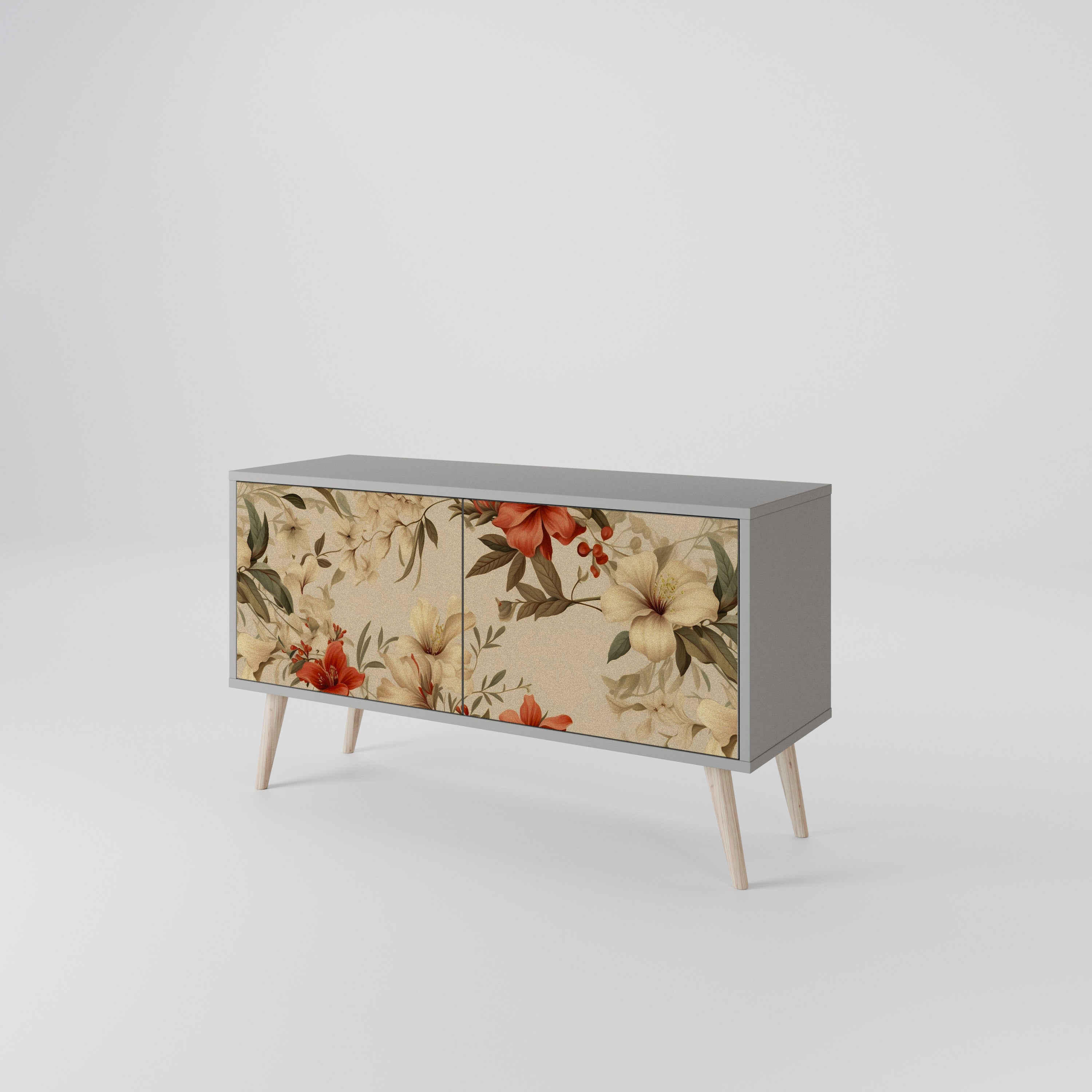 BLOOMING HARMONY Compact 2-Door TV Cabinet