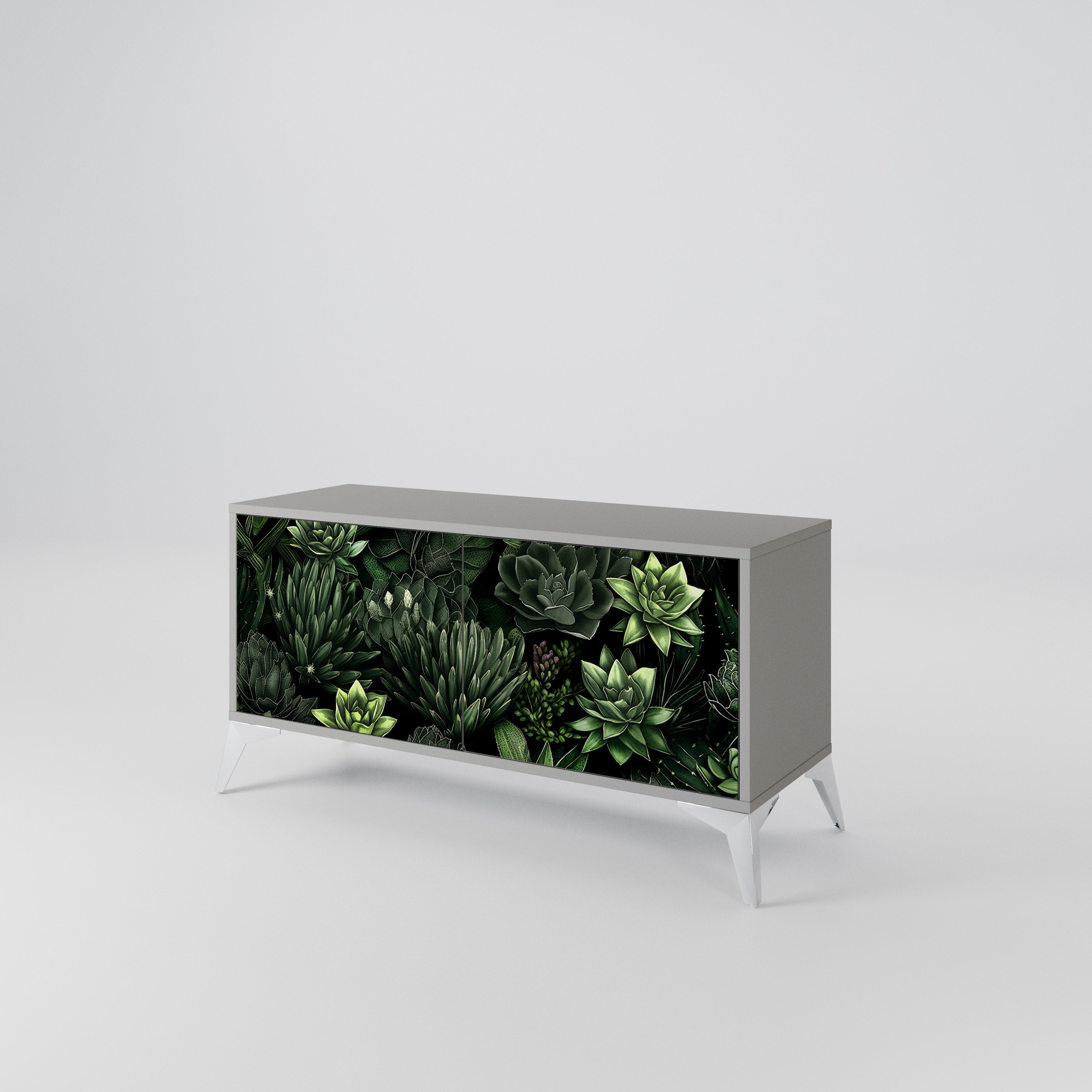 SUCCULENT JUNGLE Compact 2-Door TV Cabinet
