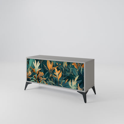 FLORAL SERENITY Móvel de TV Compacto de 2 Portas