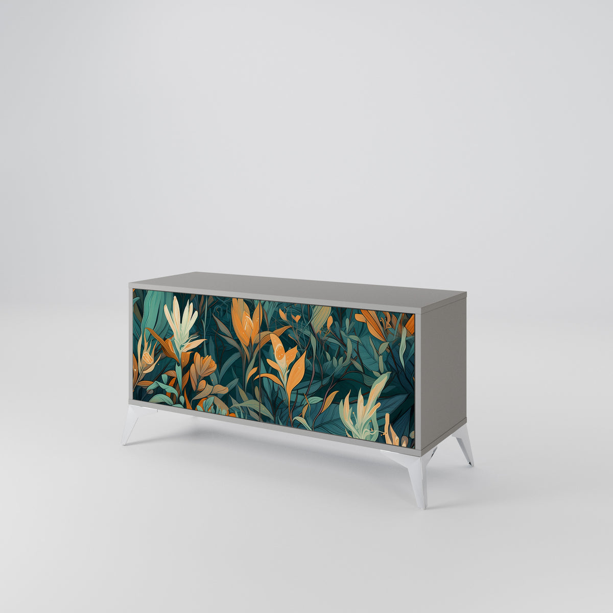 FLORAL SERENITY Móvel de TV Compacto de 2 Portas