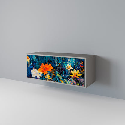 MIDNIGHT BLOSSOM Móvel de TV Compacto de 2 Portas