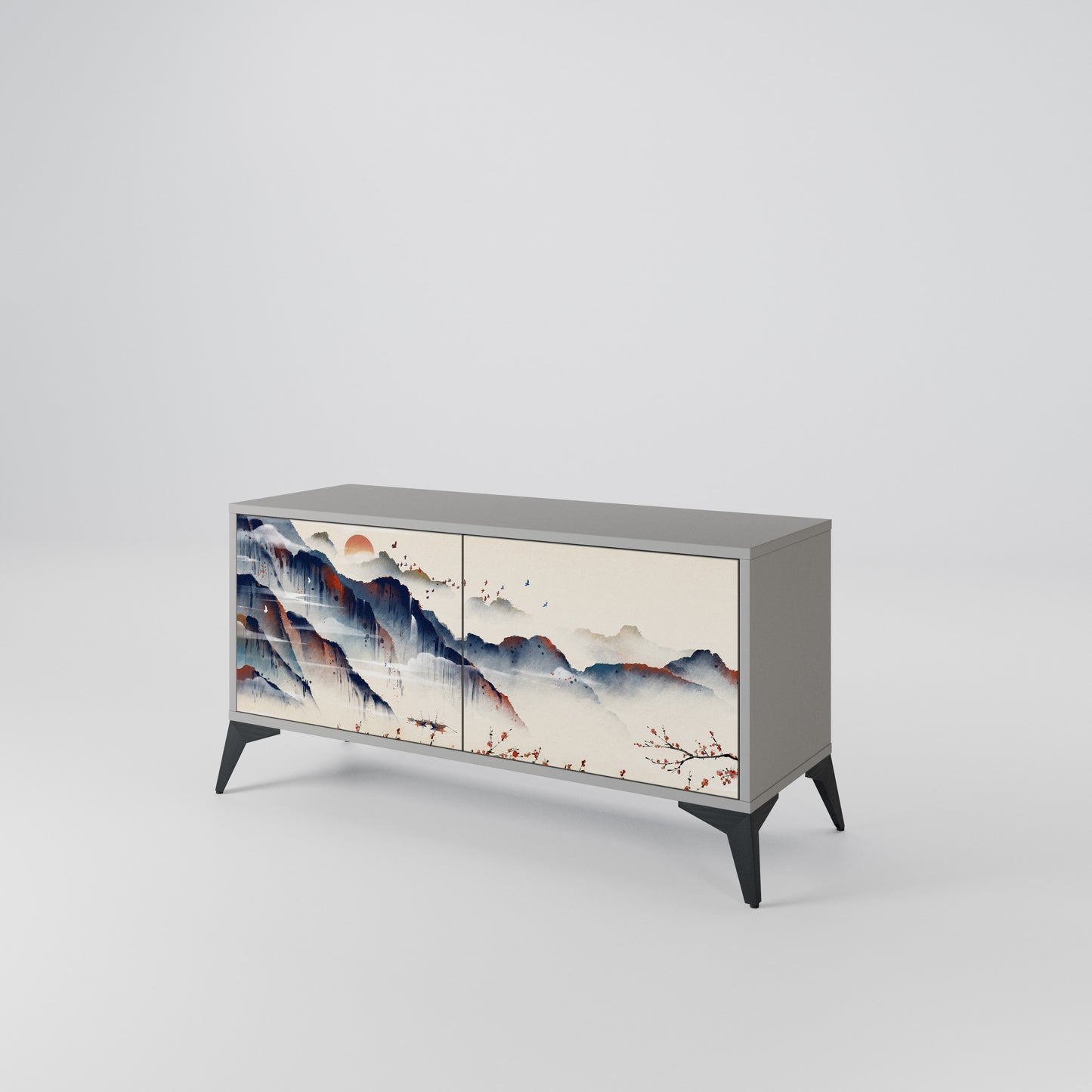 JAPANESE LANDSCAPE Móvel de TV Compacto de 2 Portas