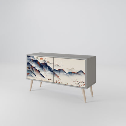 JAPANESE LANDSCAPE Móvel de TV Compacto de 2 Portas