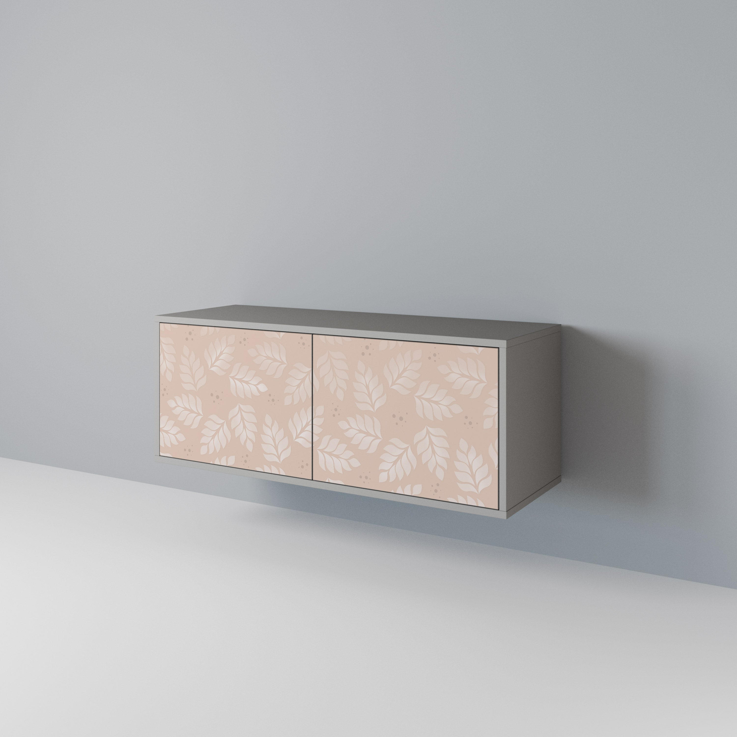 LEAVES ON BEIGE Móvel de TV Compacto de 2 Portas