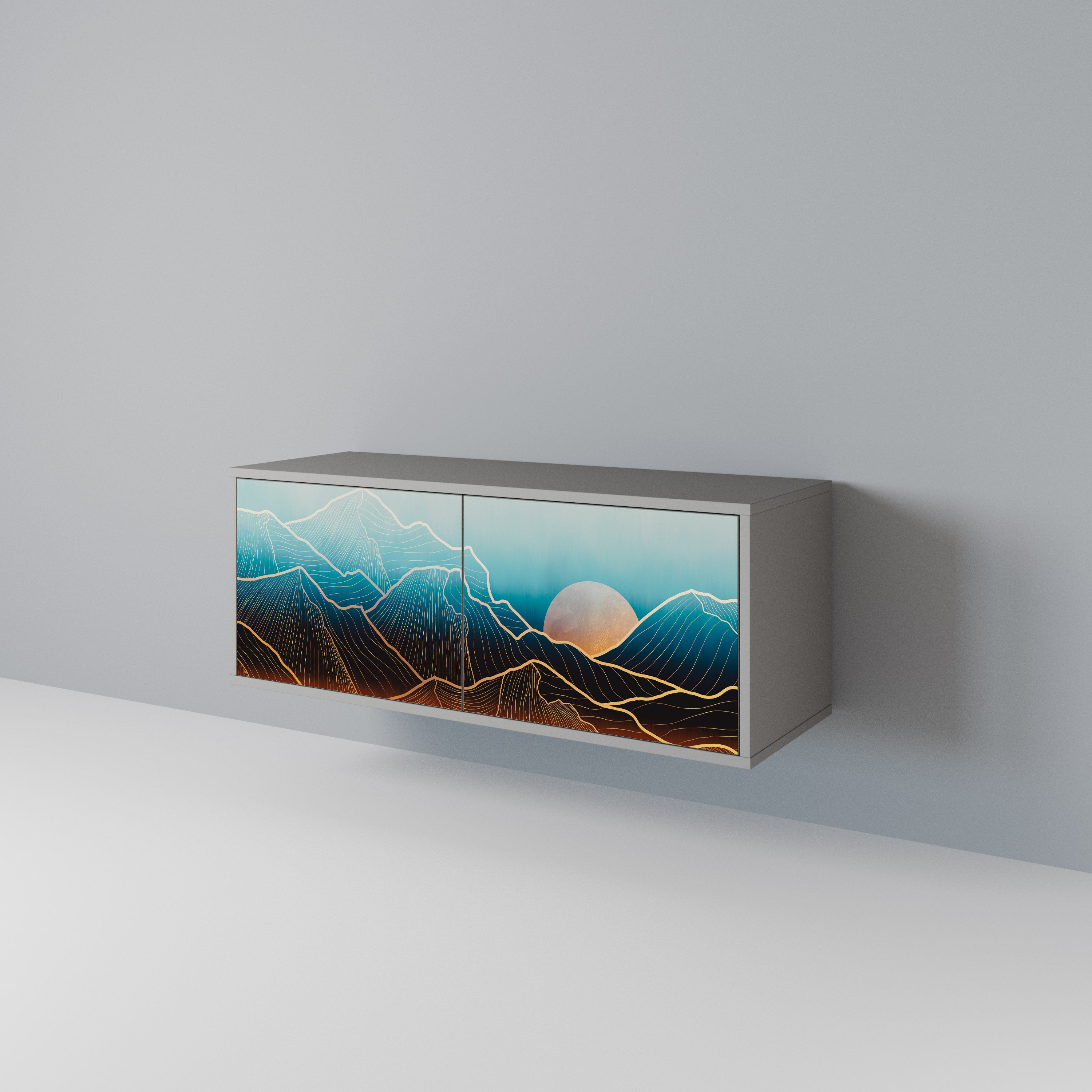 LUNAR SECRETS Móvel de TV Compacto de 2 Portas