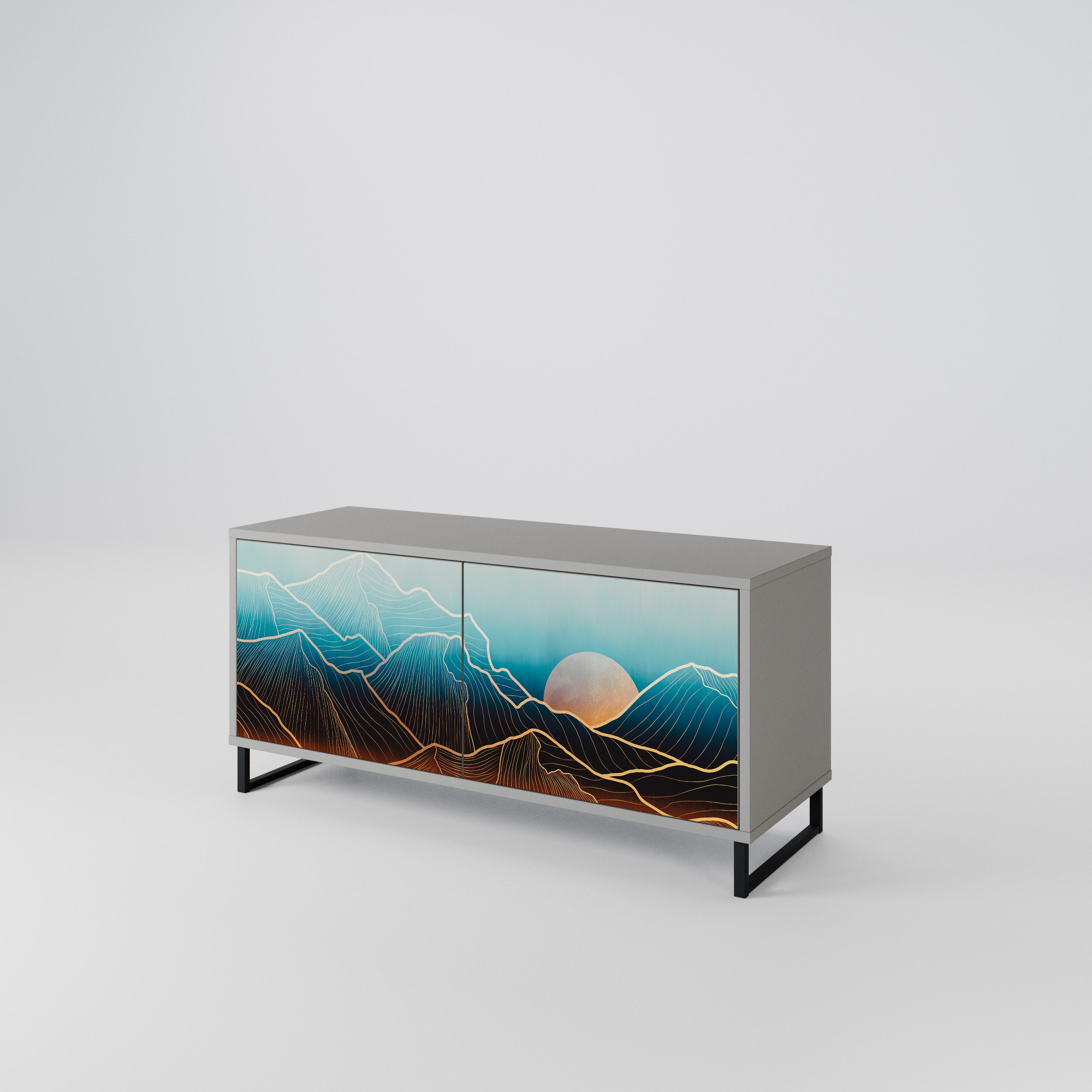 LUNAR SECRETS Móvel de TV Compacto de 2 Portas