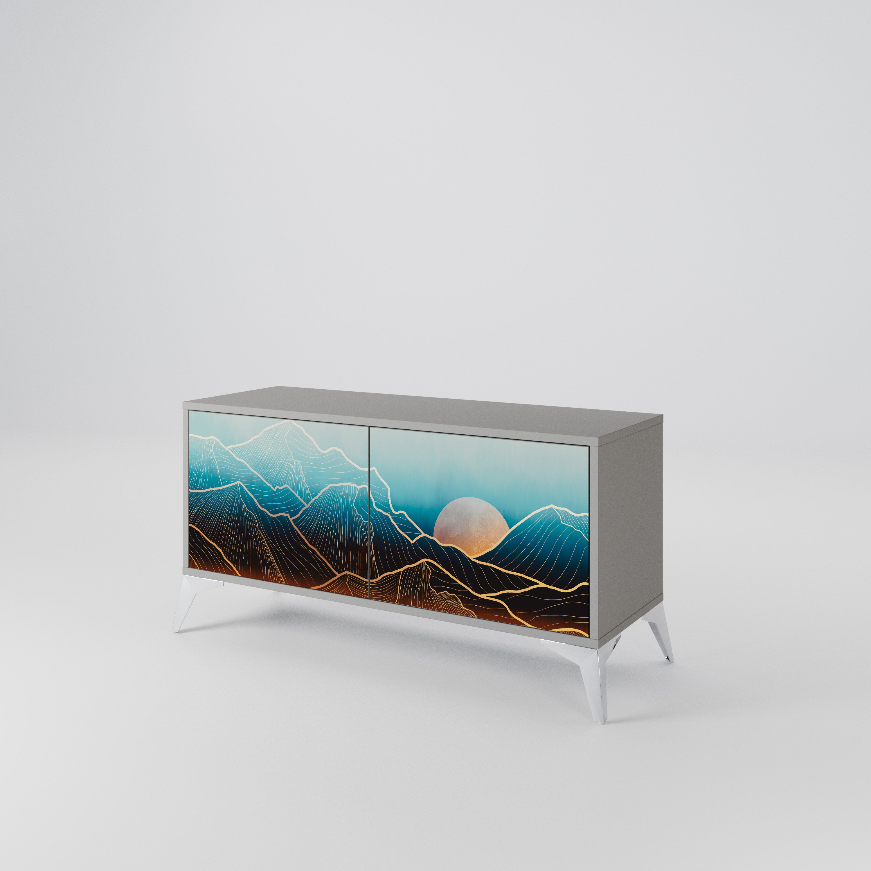 LUNAR SECRETS Móvel de TV Compacto de 2 Portas