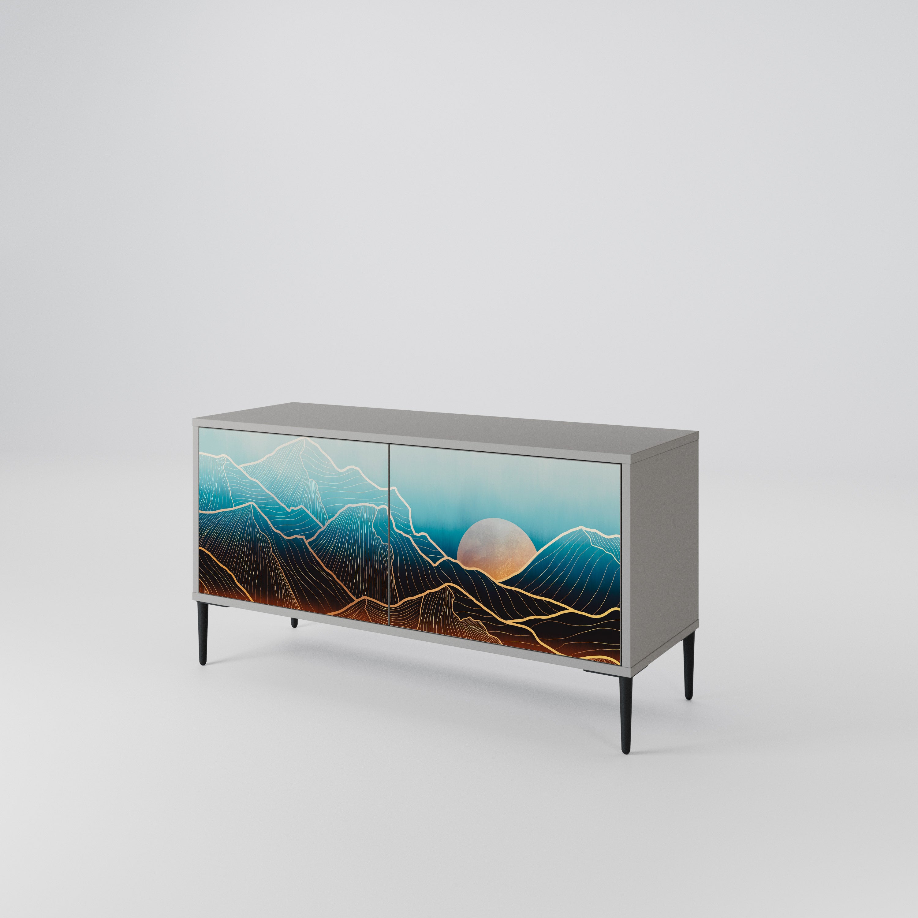 LUNAR SECRETS Móvel de TV Compacto de 2 Portas