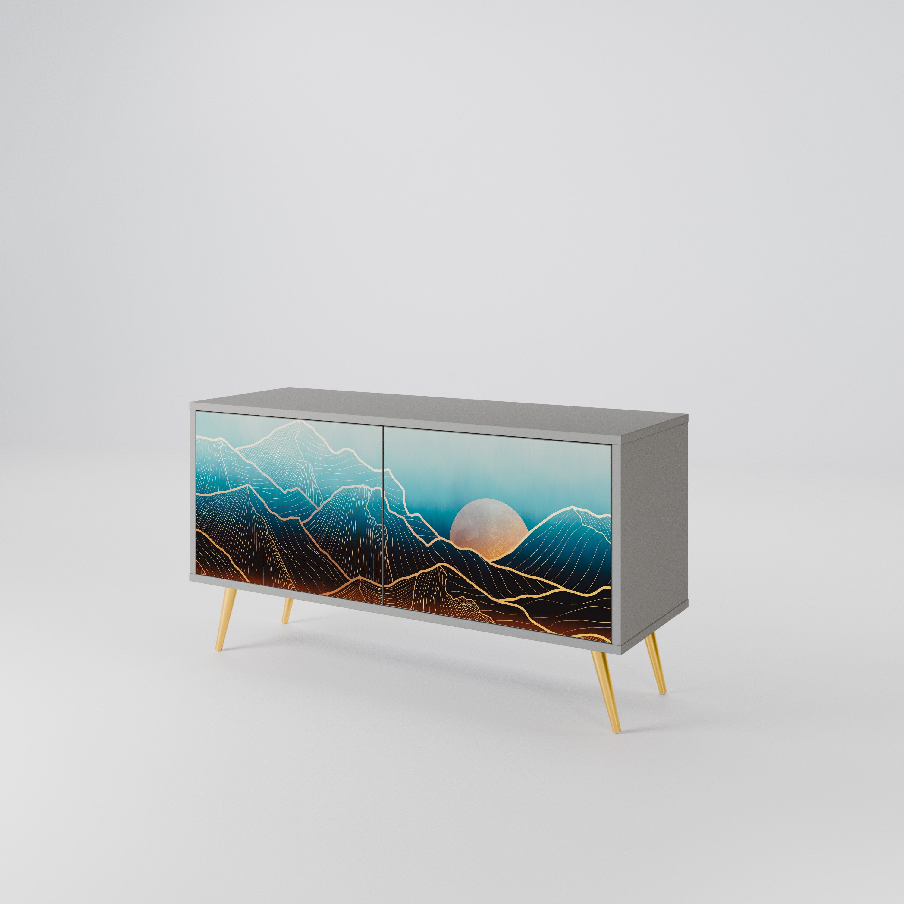 LUNAR SECRETS Móvel de TV Compacto de 2 Portas